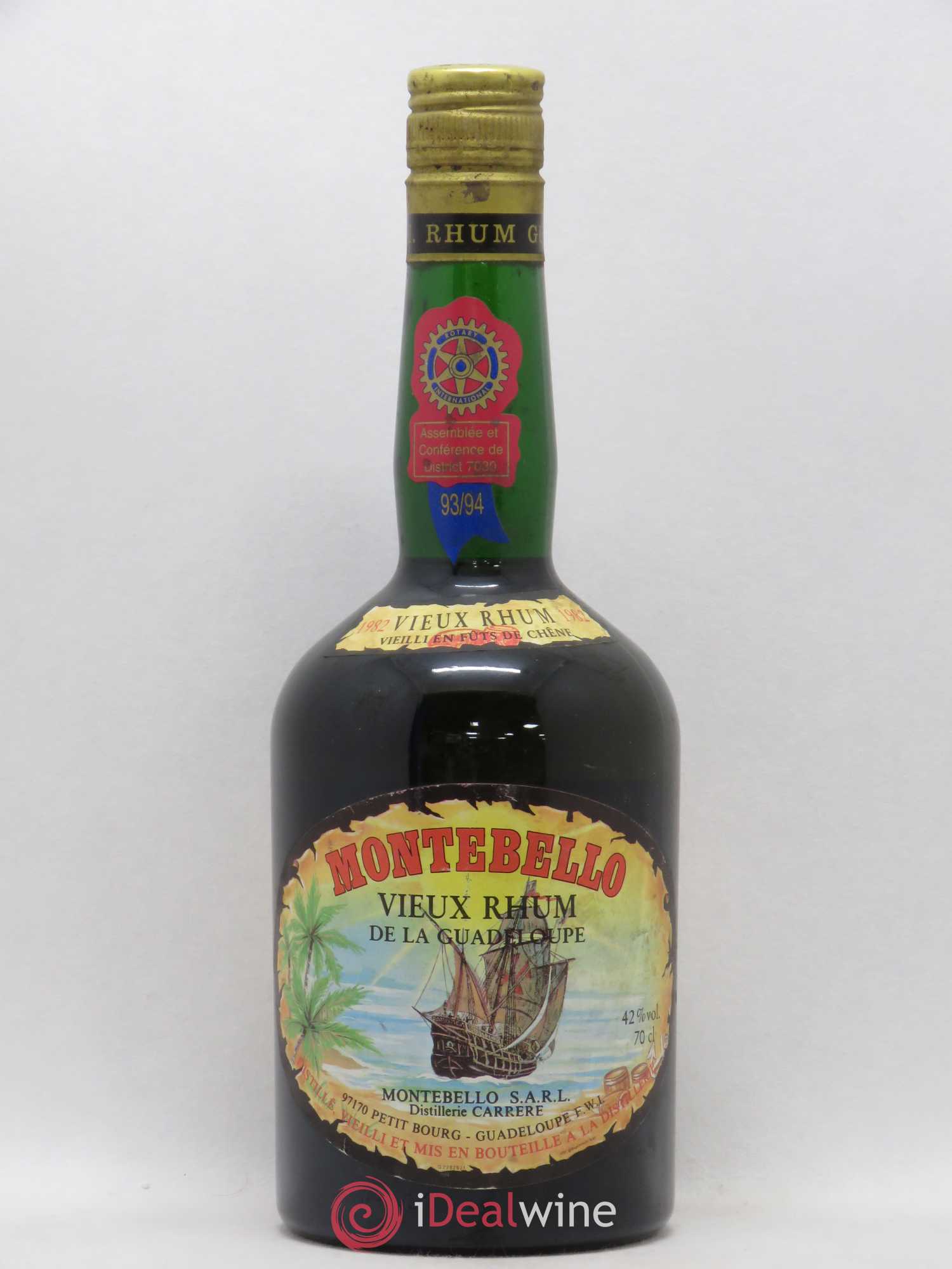 Rhum Vieux Guadeloupe Montebello 1982 - Posten von 1 Flasche - 0