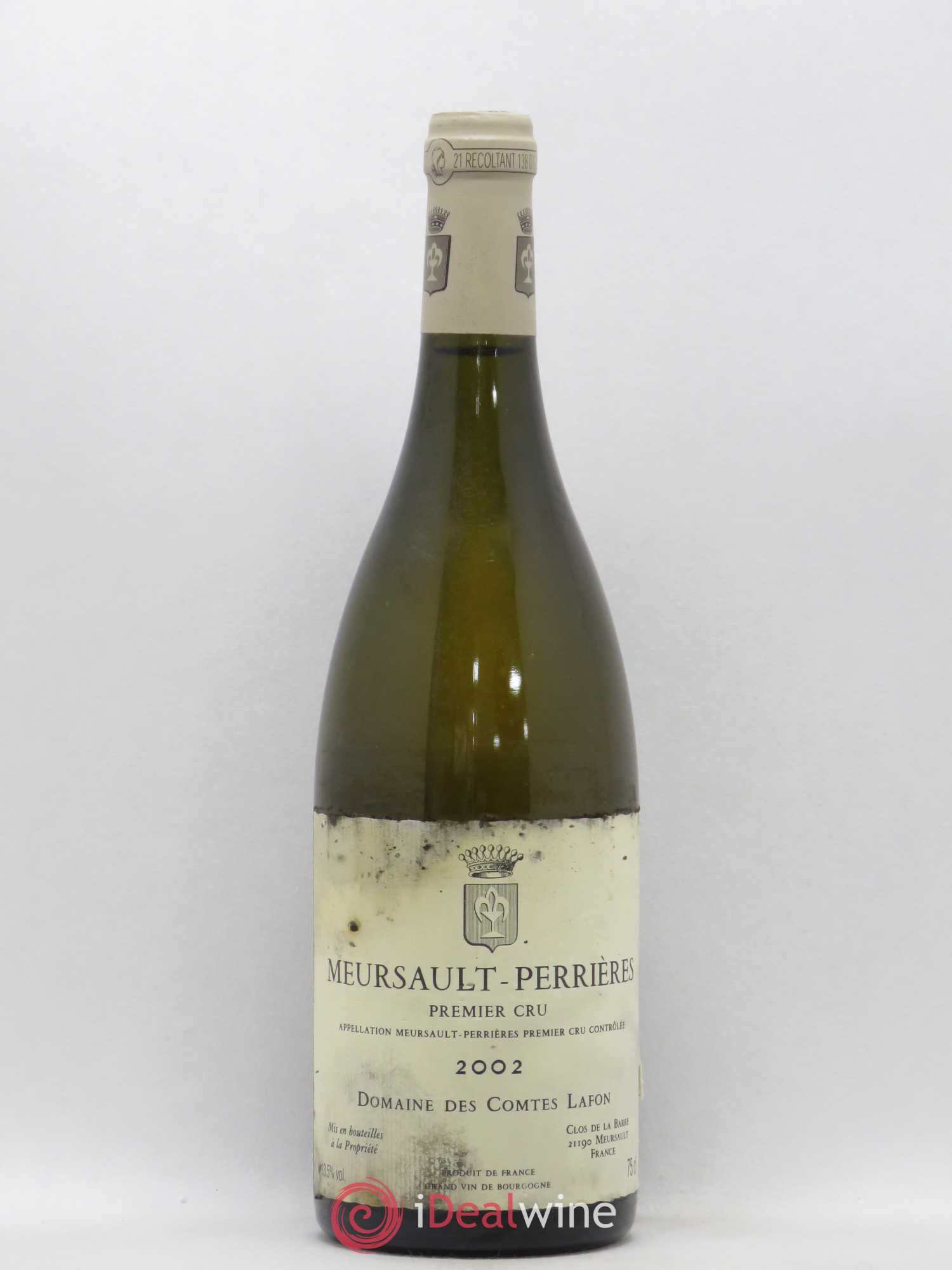 Meursault 1er Cru Perrières Comtes Lafon (Domaine des) 2002 - Posten von 1 Flasche - 0