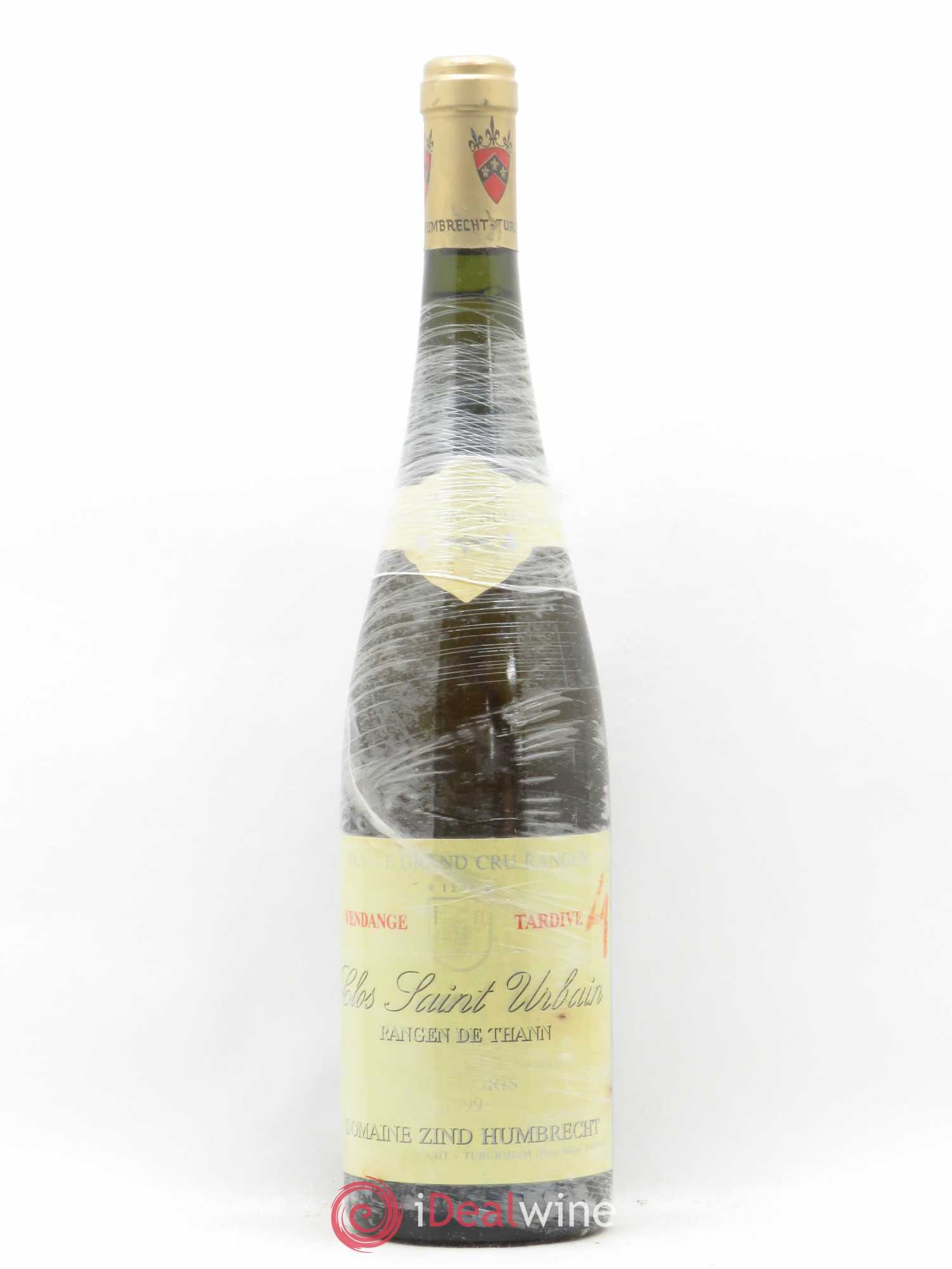 Alsace Pinot Gris Grand Cru Rangen de Thann Clos Saint-Urbain Zind-Humbrecht (Domaine) Vendange tardive 1999 - Posten von 1 Flasche - 0