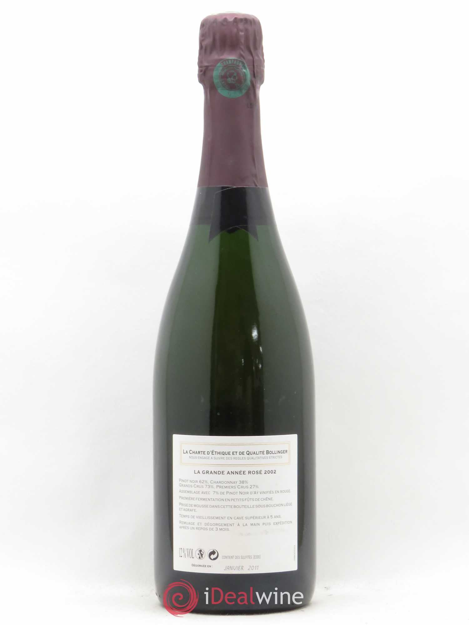 Grande Année Brut Bollinger 2002 - Lot de 1 bouteille - 1