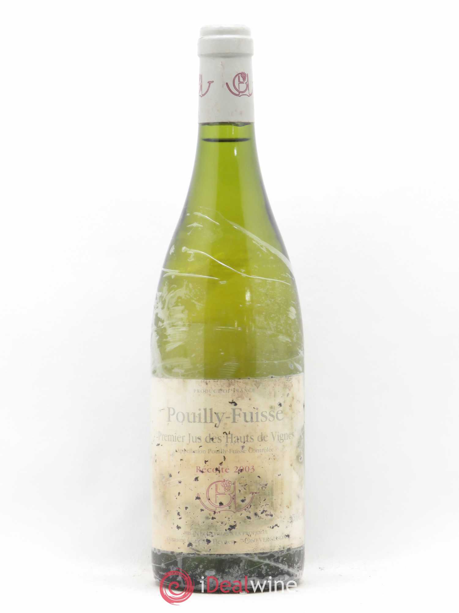 Pouilly-Fuissé 1er Jus des Hauts des Vignes Guffens-Heynen 2003 - Lot de 1 bouteille - 0