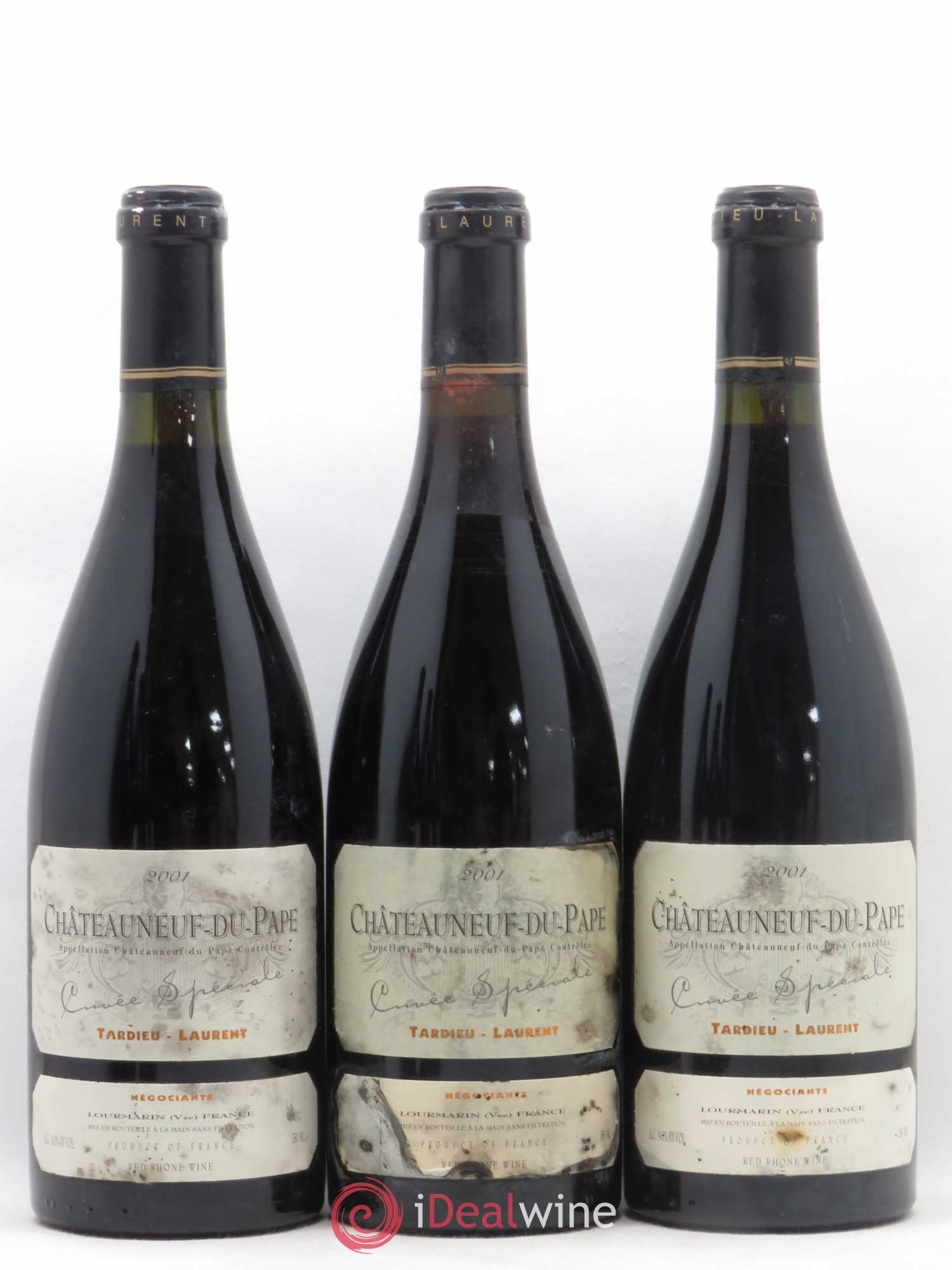 Châteauneuf-du-Pape Tardieu-Laurent Cuvée spéciale Famille Tardieu 2001 - Lot de 3 bouteilles - 0