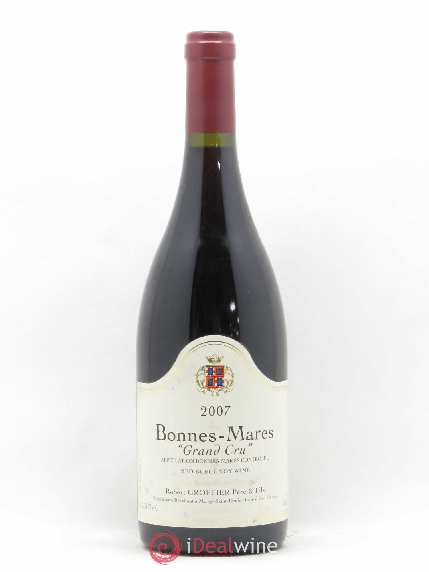 Bonnes-Mares Grand Cru Robert Groffier Père & Fils (Domaine) 2007 - Lot de 1 bouteille - 0