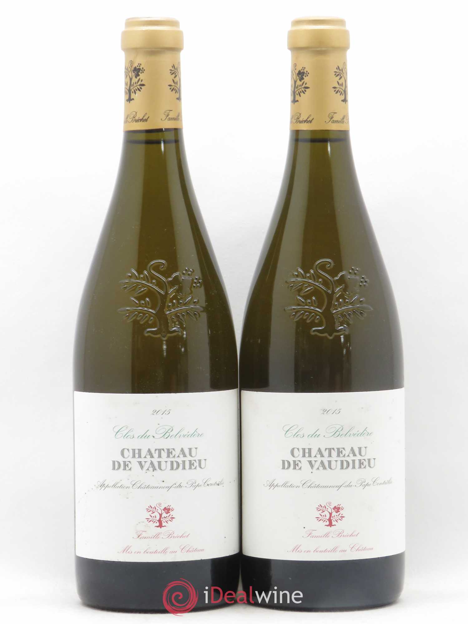 Châteauneuf-du-Pape Clos du Belvedere Château de Vaudieu 2015 - Posten von 2 Flaschen - 0