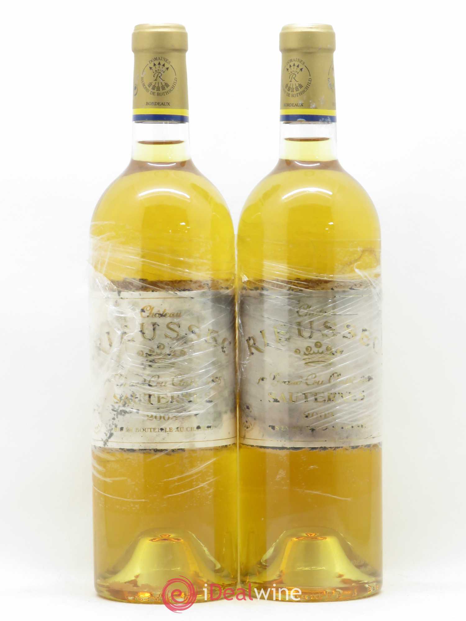 Château Rieussec 1er Grand Cru Classé 2003 - Lotto di 2 bottiglie - 0