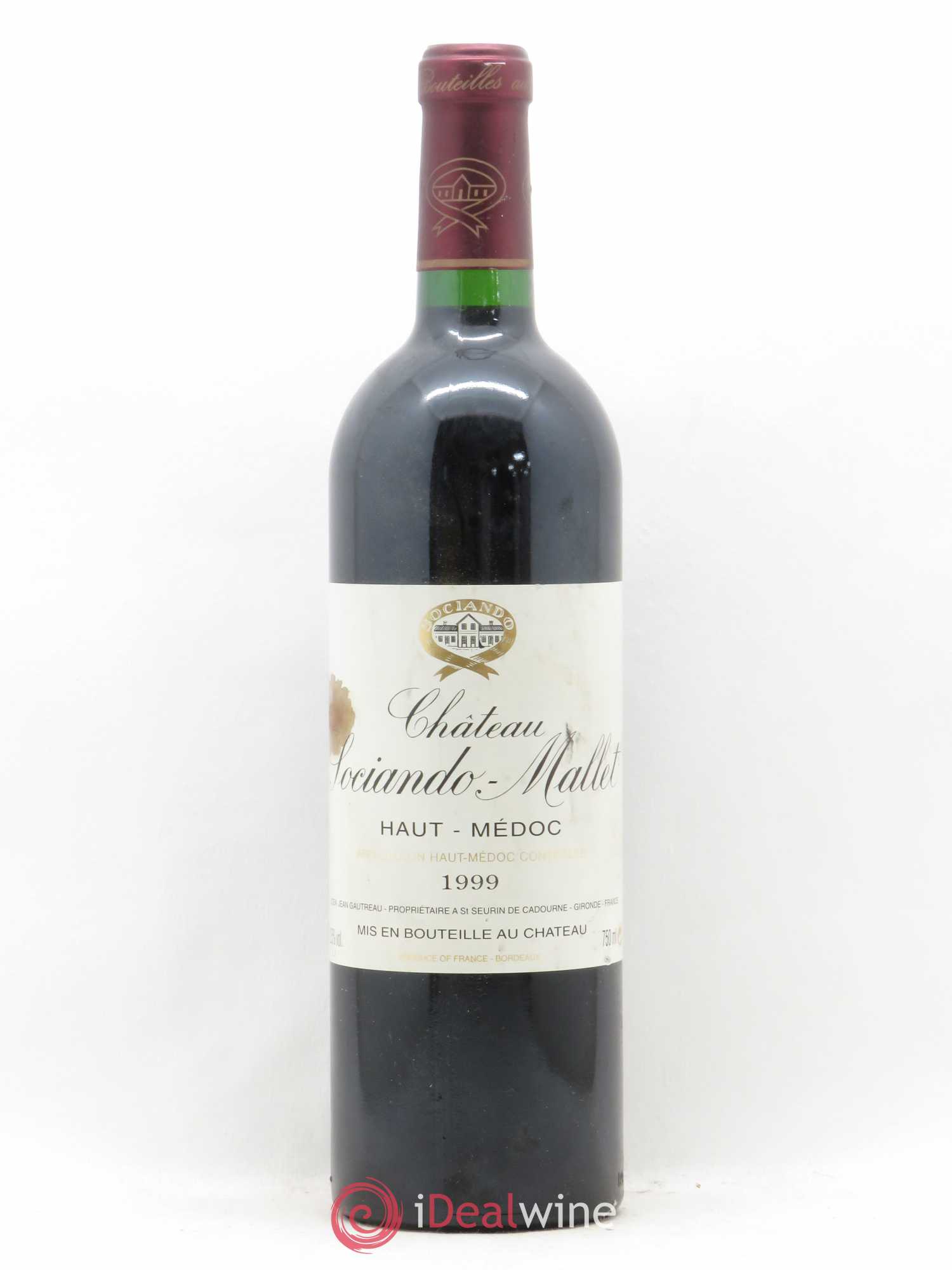 Château Sociando Mallet 1999 - Lot de 1 bouteille - 0