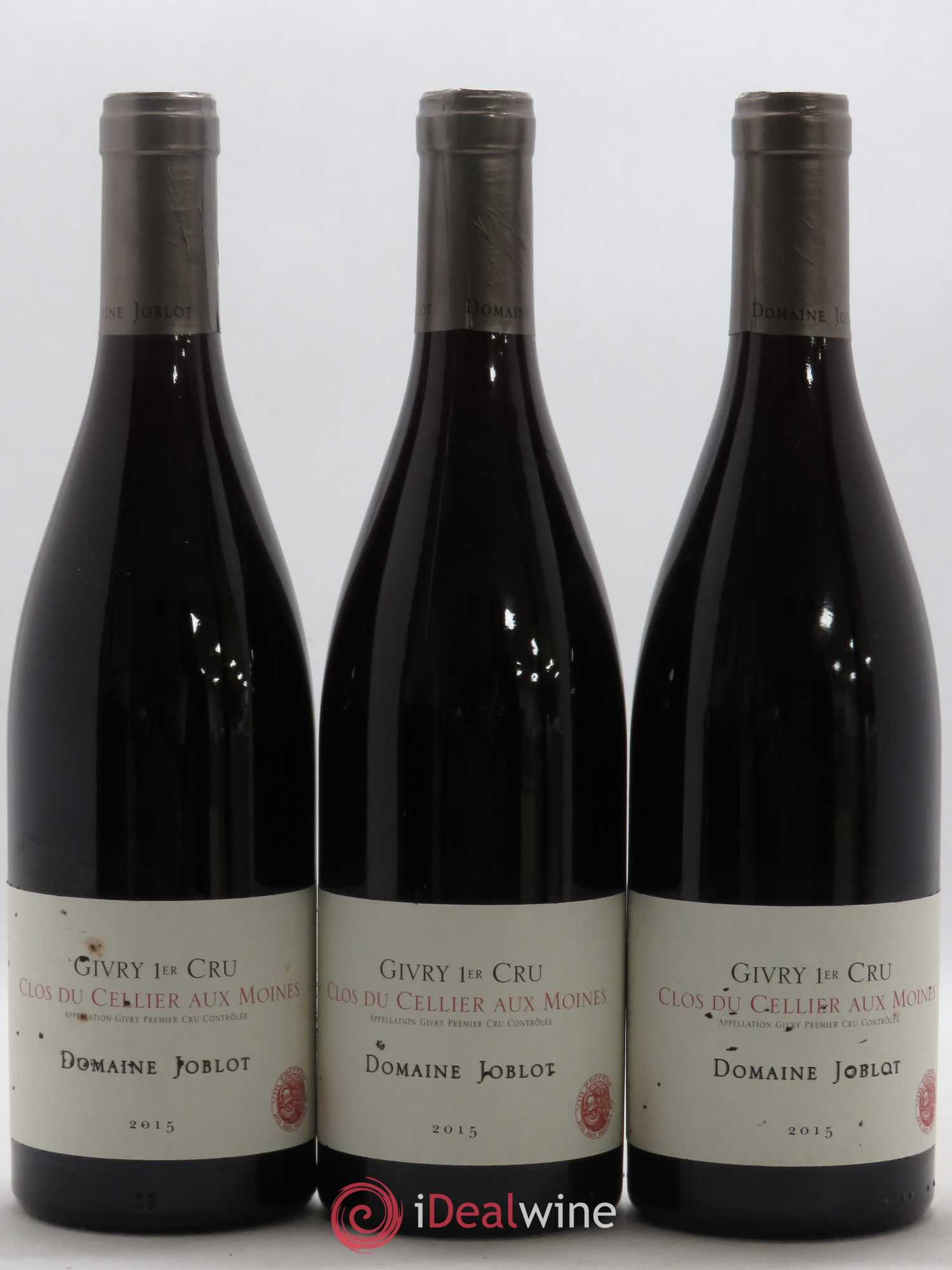 Givry 1er Cru Clos du Cellier aux Moines Joblot (Domaine) 2015 - Lot de 3 bouteilles - 0