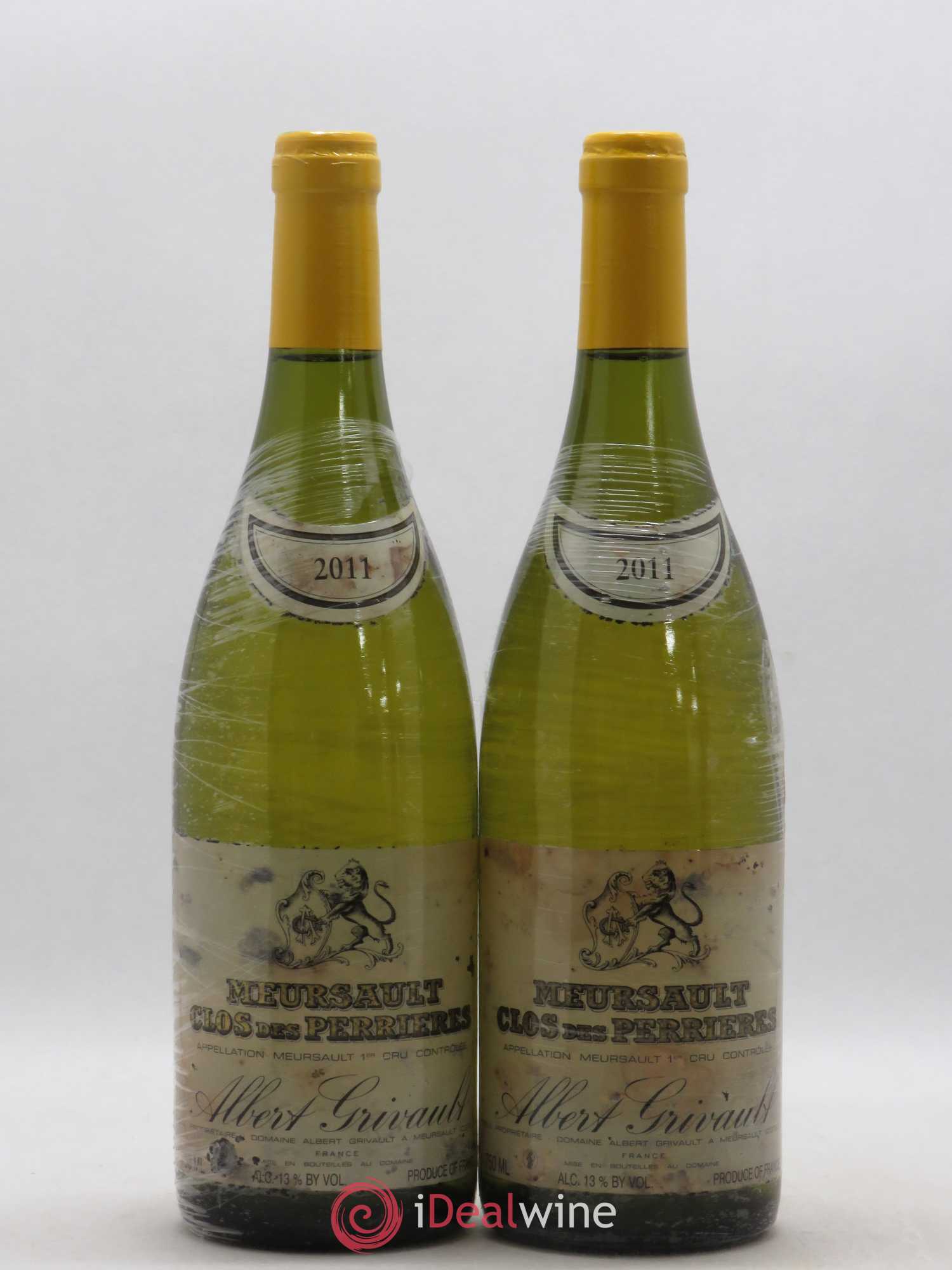 Meursault 1er Cru Clos des Perrières Monopole Albert Grivault 2011 - Lot de 2 bouteilles - 0