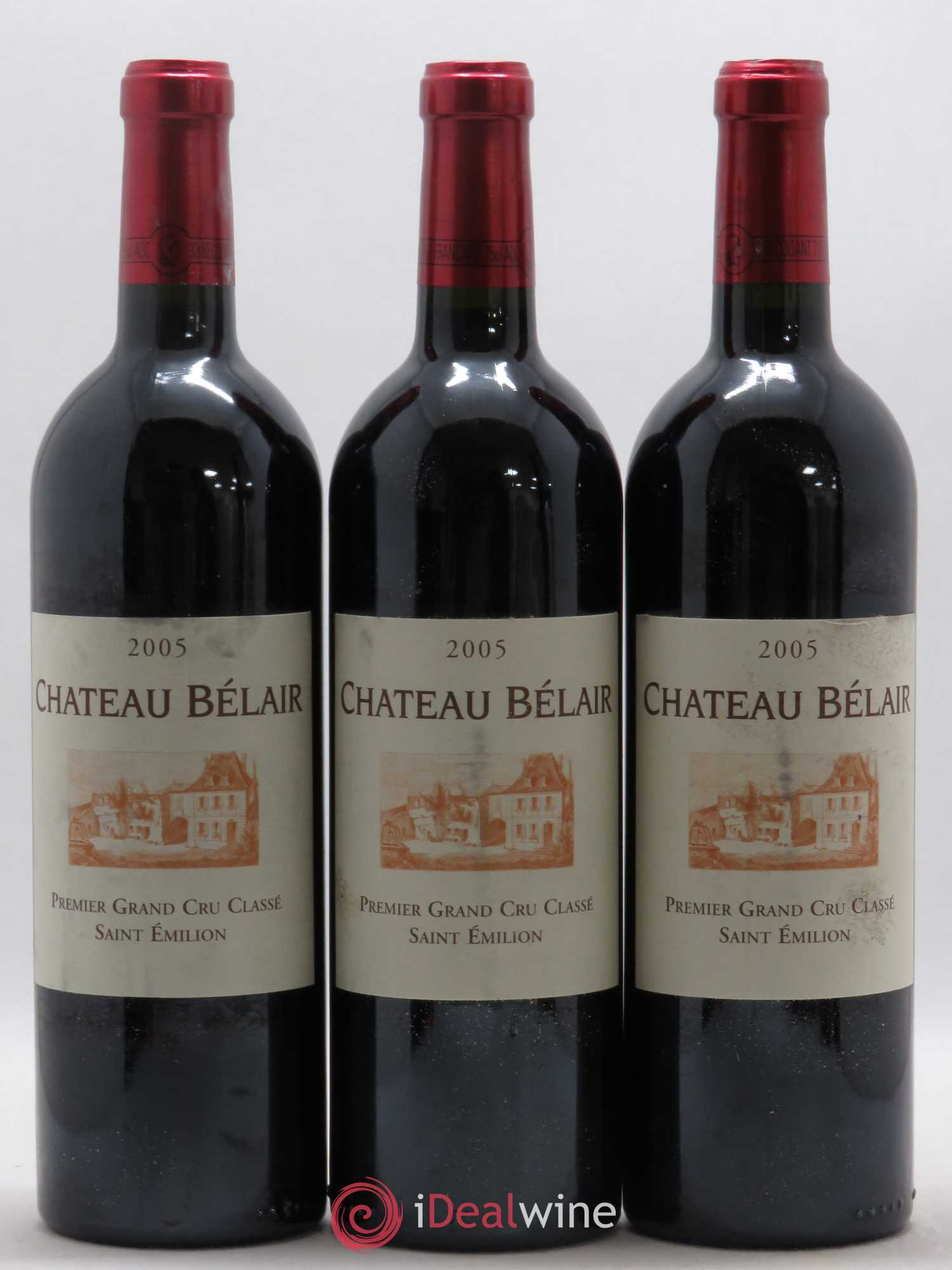 Château Belair (Belair-Monange) 1er Grand Cru Classé B 2005 - Lot de 3 bouteilles - 0