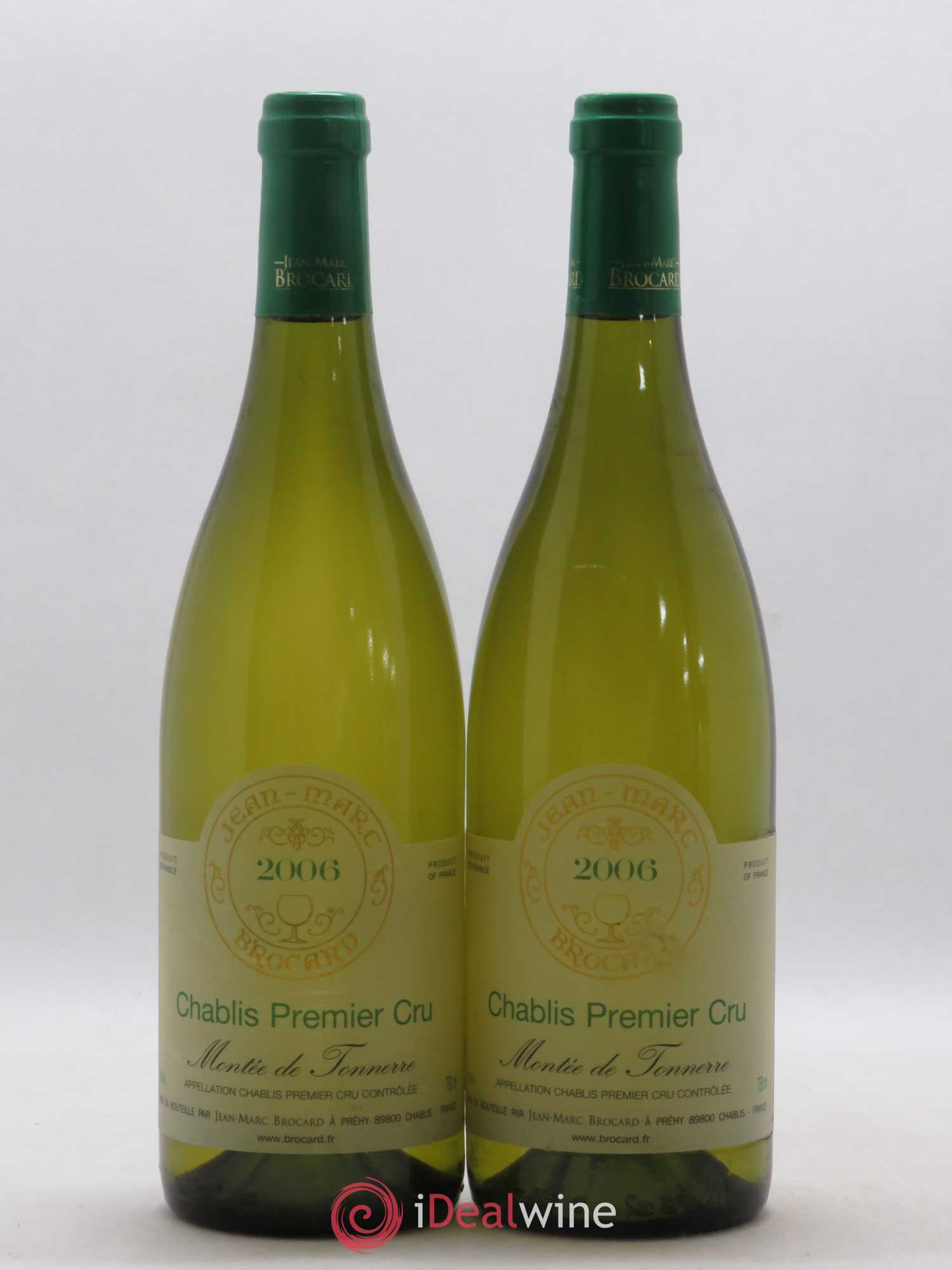 Chablis 1er Cru Montée de Tonnerre Domaine Brocard 2006 - Posten von 2 Flaschen - 0