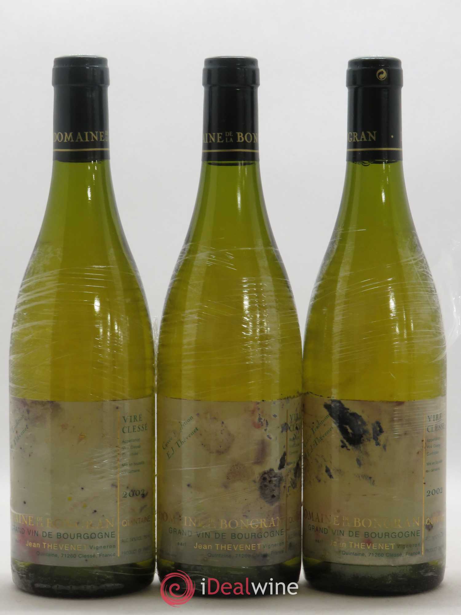 Viré-Clessé Quintaine Domaine de la Bongran 2002 - Posten von 3 Flaschen - 0