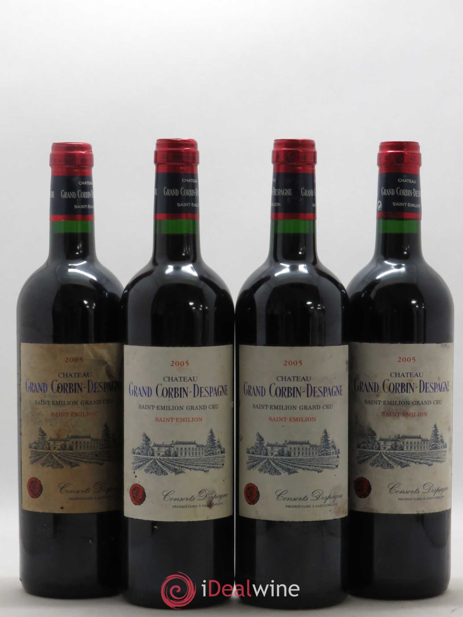 Château Grand Corbin Despagne Grand Cru Classé 2005 - Lot de 4 bouteilles - 0