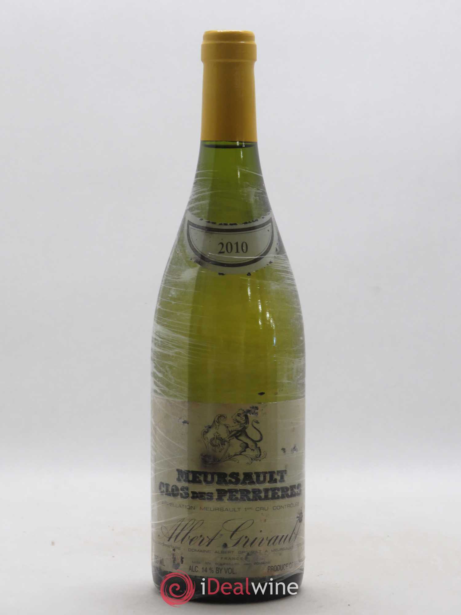 Meursault 1er Cru Clos des Perrières Monopole Albert Grivault 2010 - Lot de 1 bouteille - 0