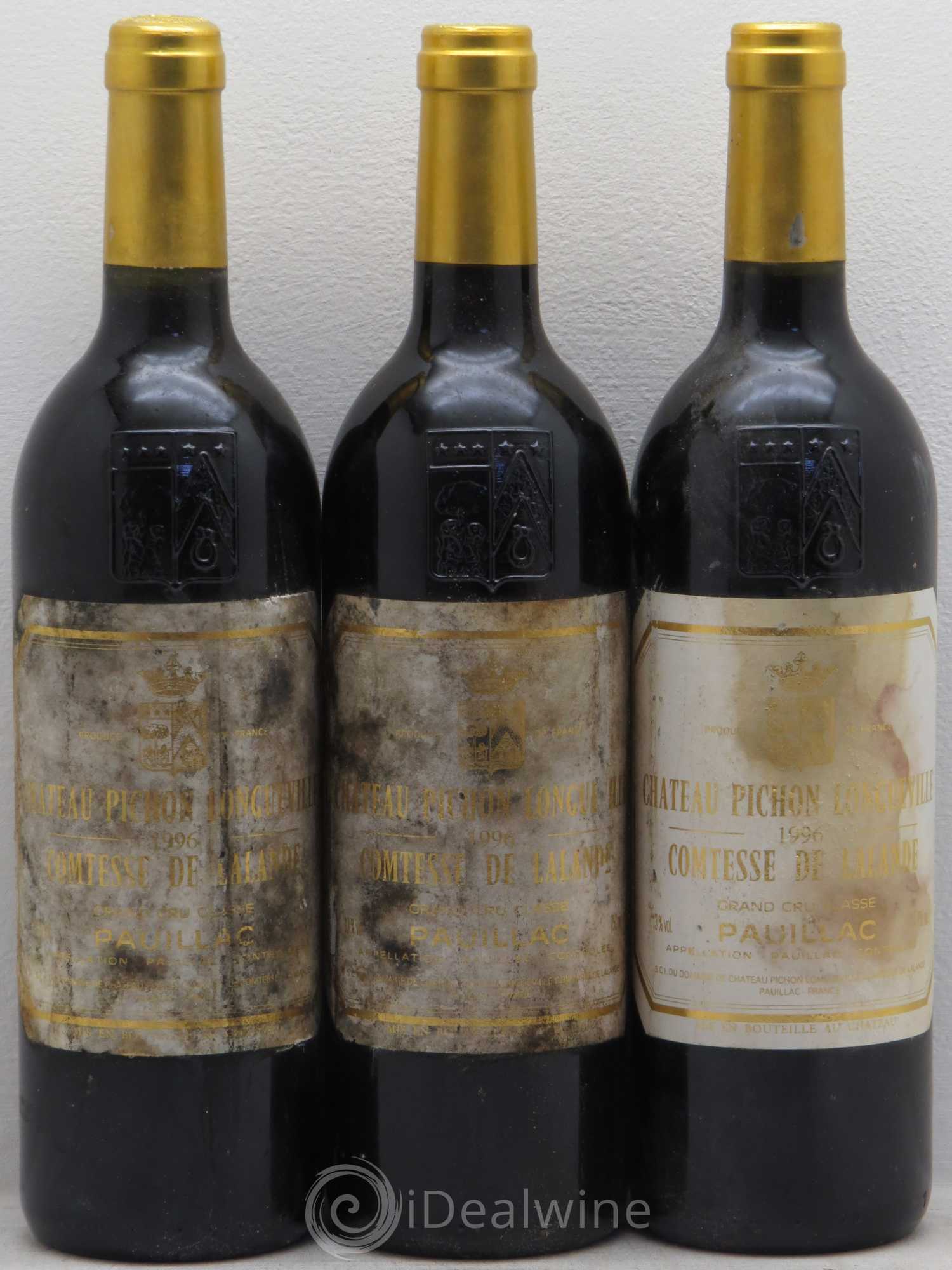 Château Pichon Longueville Comtesse de Lalande 2ème Grand Cru Classé 1996 - Lot de 3 bouteilles - 0