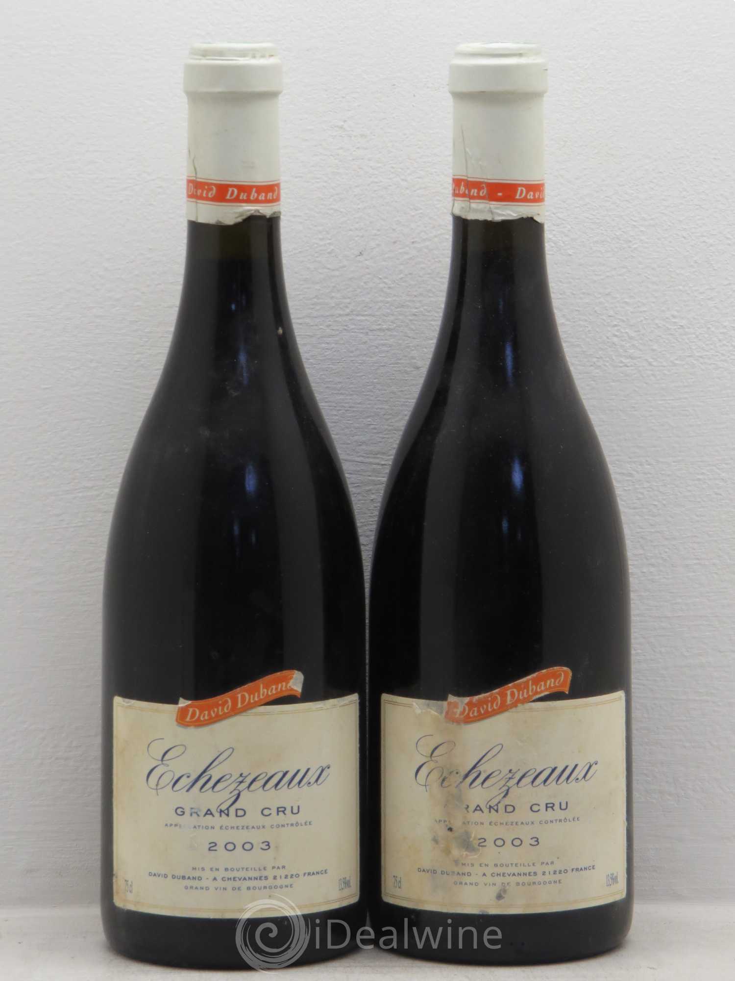 Echezeaux Grand Cru David Duband (Domaine) 2003 - Lot de 2 bouteilles - 0