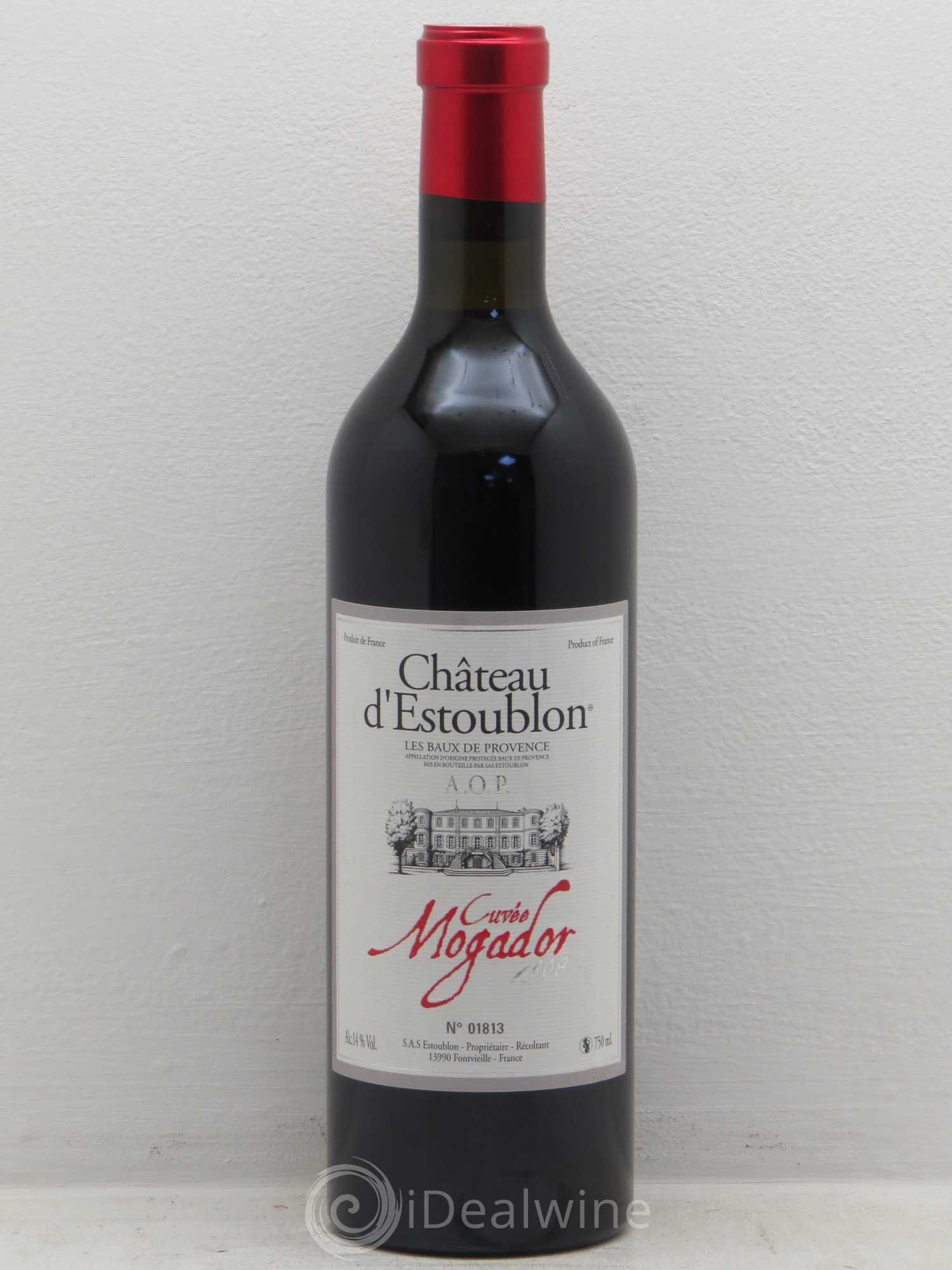 Baux de Provence Château d'Estoublon Cuvée Mogador (sans prix de réserve) 2008 - Posten von 6 Flaschen - 0