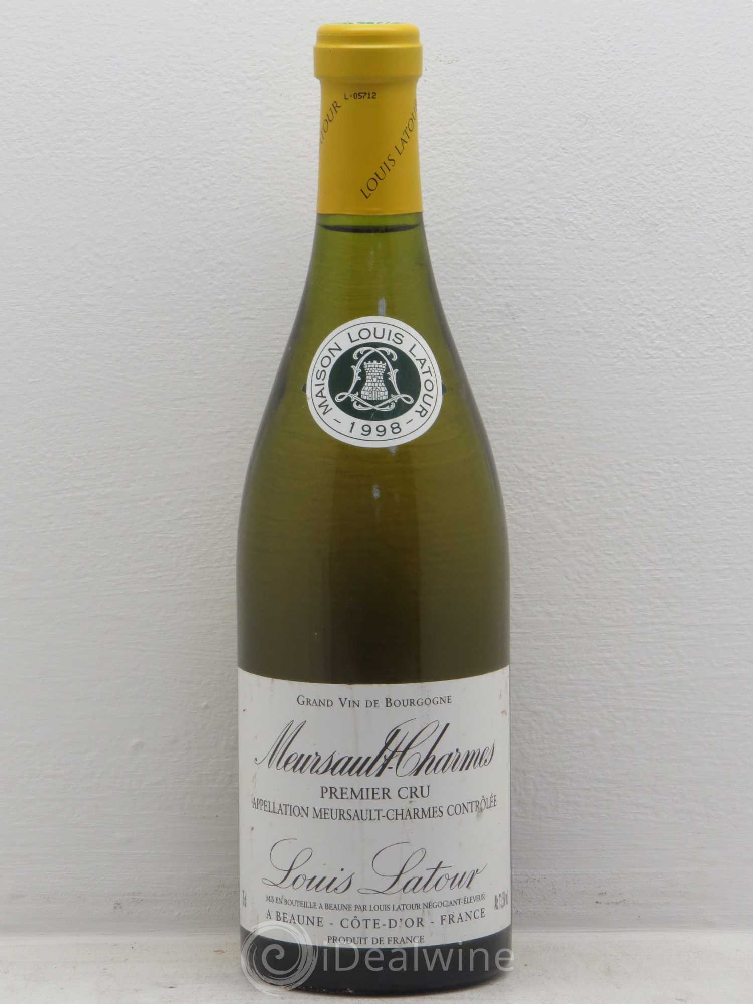 Meursault 1er Cru Charmes Louis Latour 1998 - Lot de 1 bouteille - 0