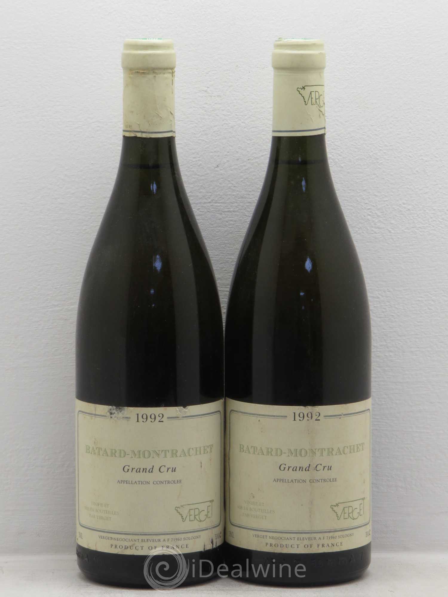Bâtard-Montrachet Grand Cru Verget 1992 - Lot de 2 bouteilles - 0