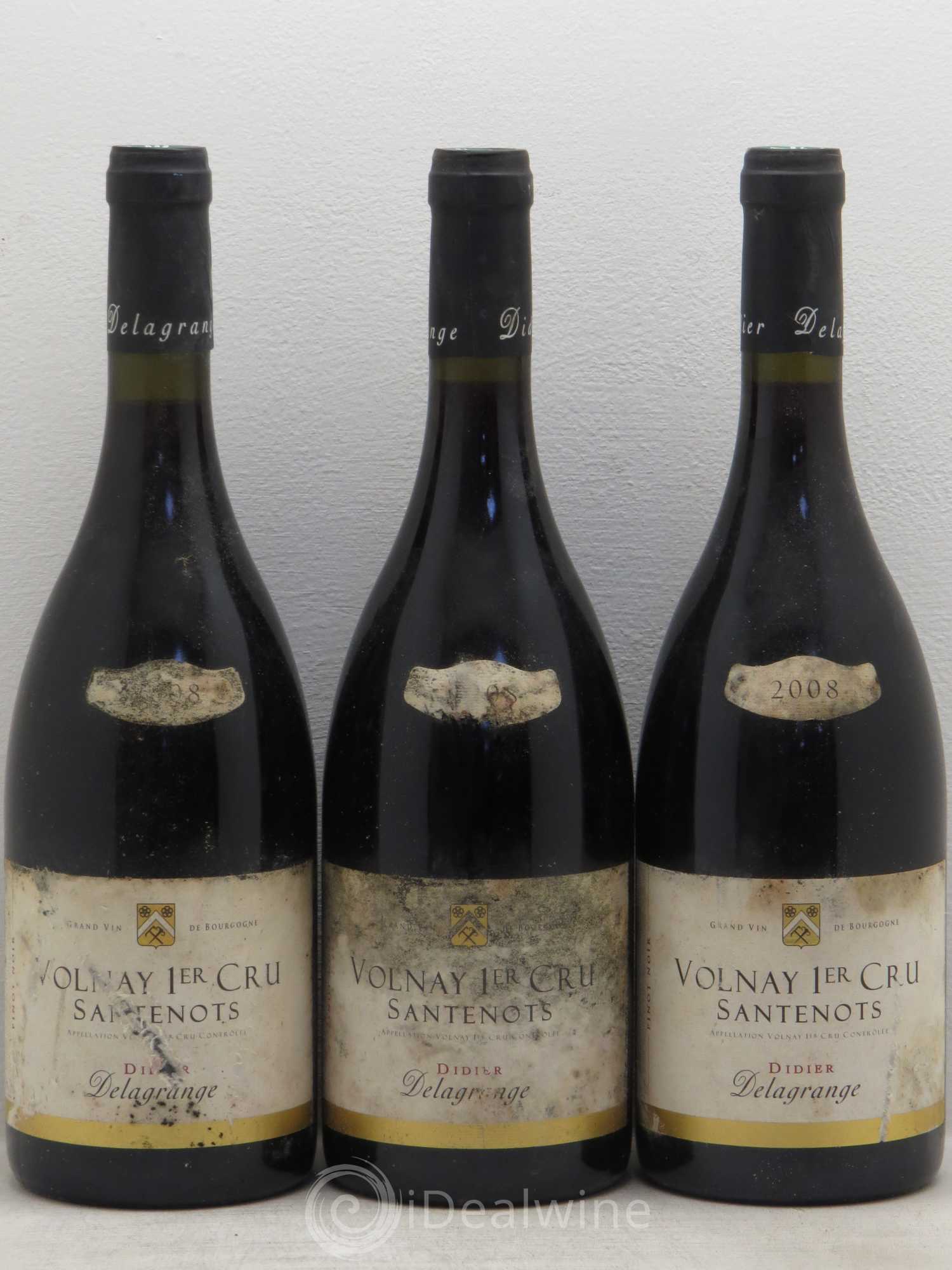 Volnay 1er Cru Didier Delagrange 2008 - Lot de 3 bouteilles - 0
