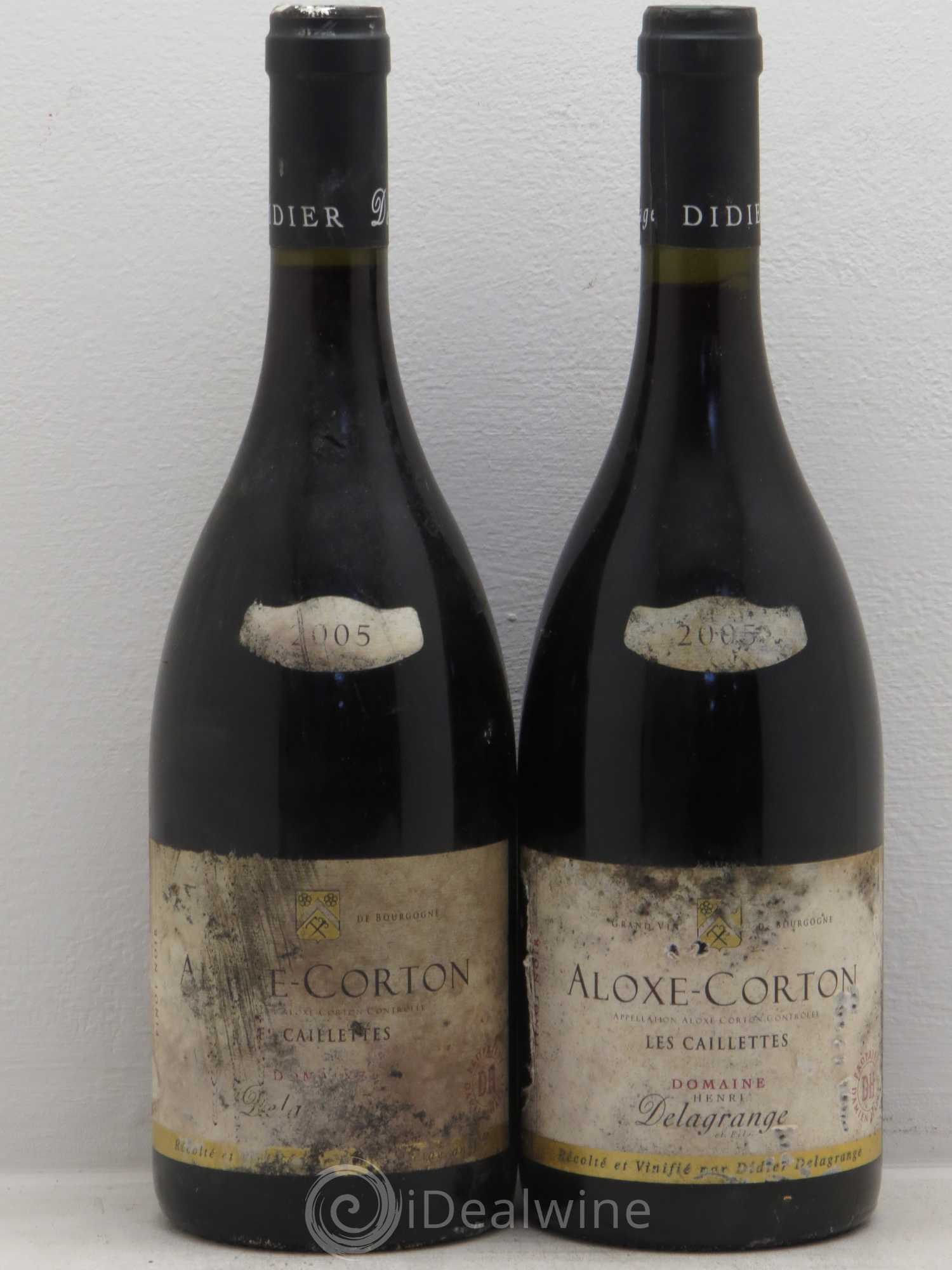 Aloxe-Corton Les Caillettes - Didier Delagrange 2005 - Posten von 2 Flaschen - 0