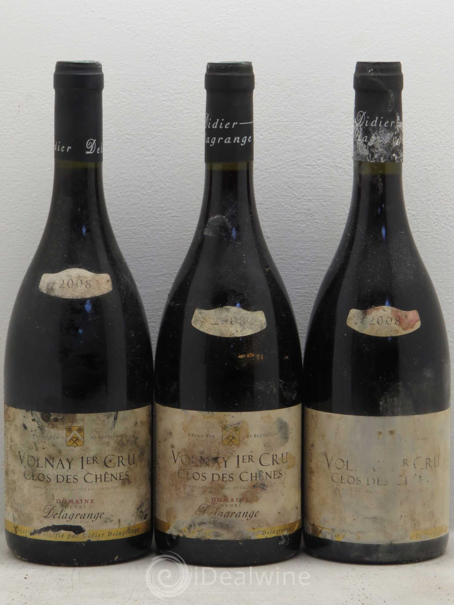 Volnay 1er Cru Didier Delagrange 2008 - Lot de 3 bouteilles - 0