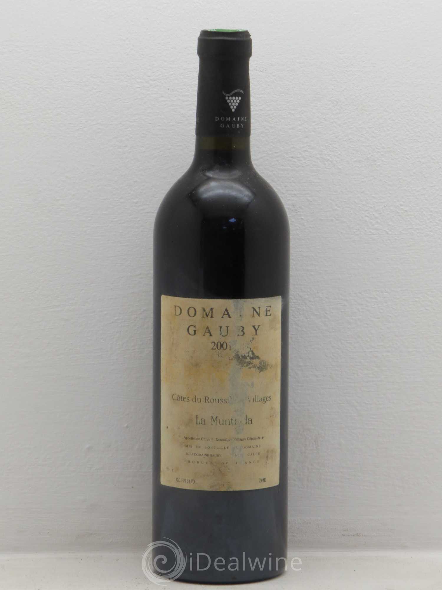 Côtes Catalanes (anciennement Côtes du Roussillon Villages) La Muntada Gauby (Domaine) 2001 - Lot de 1 bouteille - 0