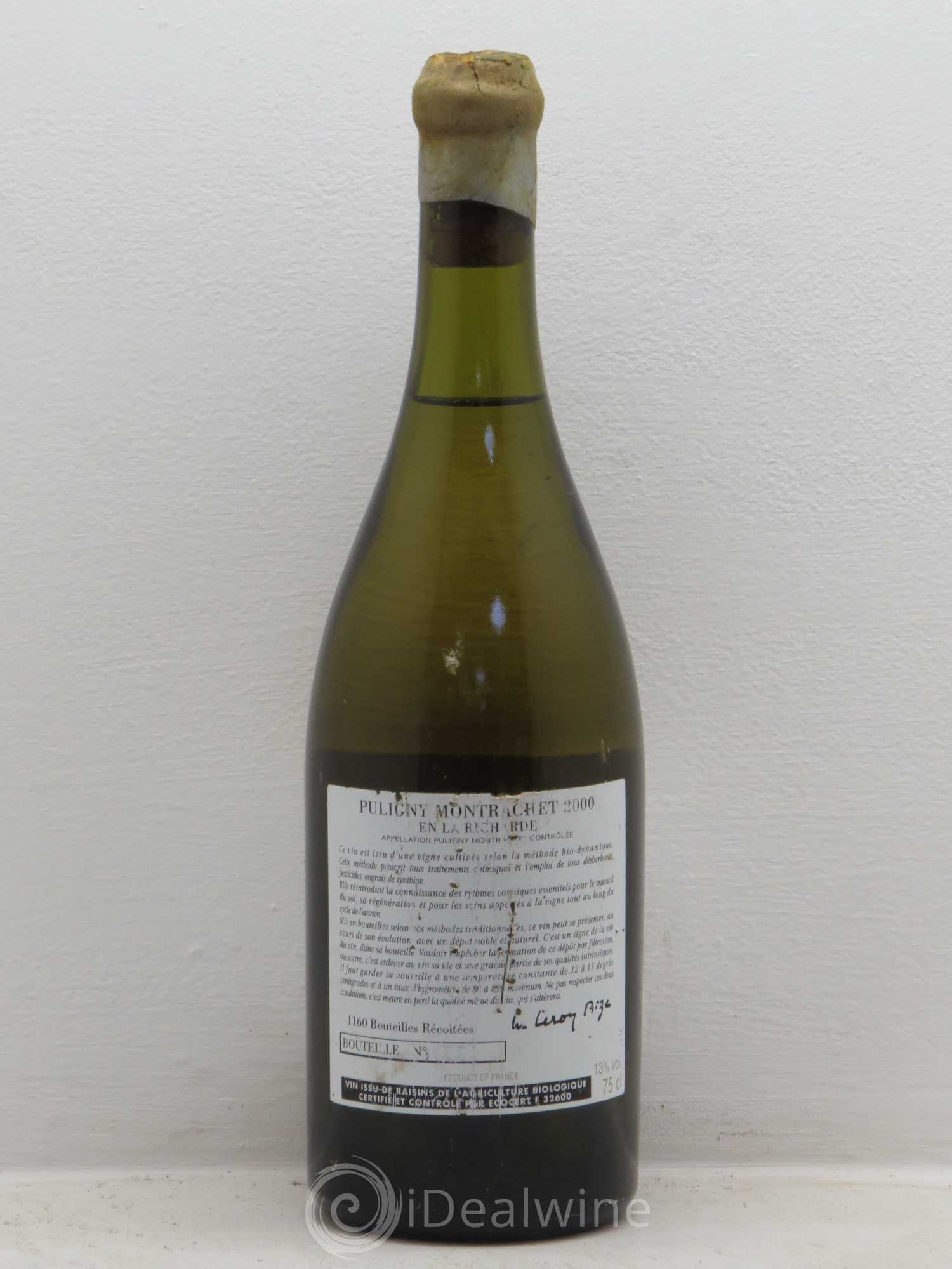 Puligny-Montrachet En La Richarde d'Auvenay (Domaine) 2000 - Posten von 1 Flasche - 1