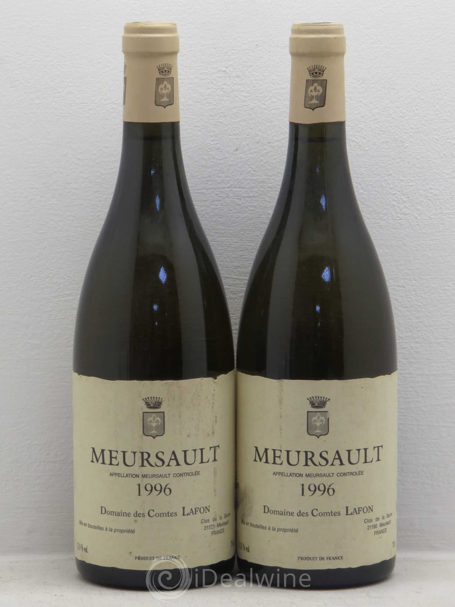 Meursault Comtes Lafon (Domaine des) 1996 - Lot de 2 bouteilles - 0
