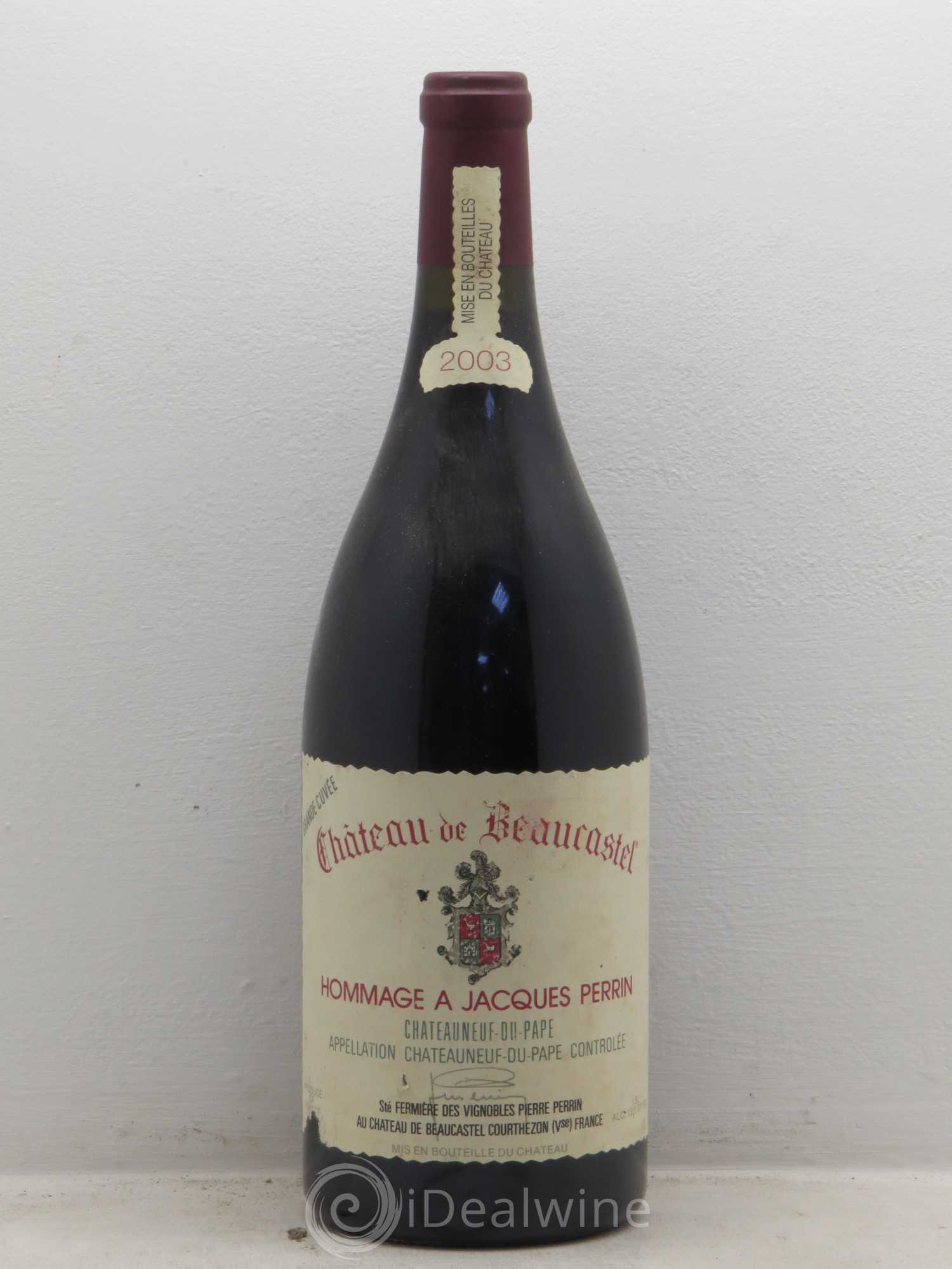 Châteauneuf-du-Pape Château de Beaucastel Hommage à Jacques Perrin Famille Perrin 2003 - Lot de 1 magnum - 0