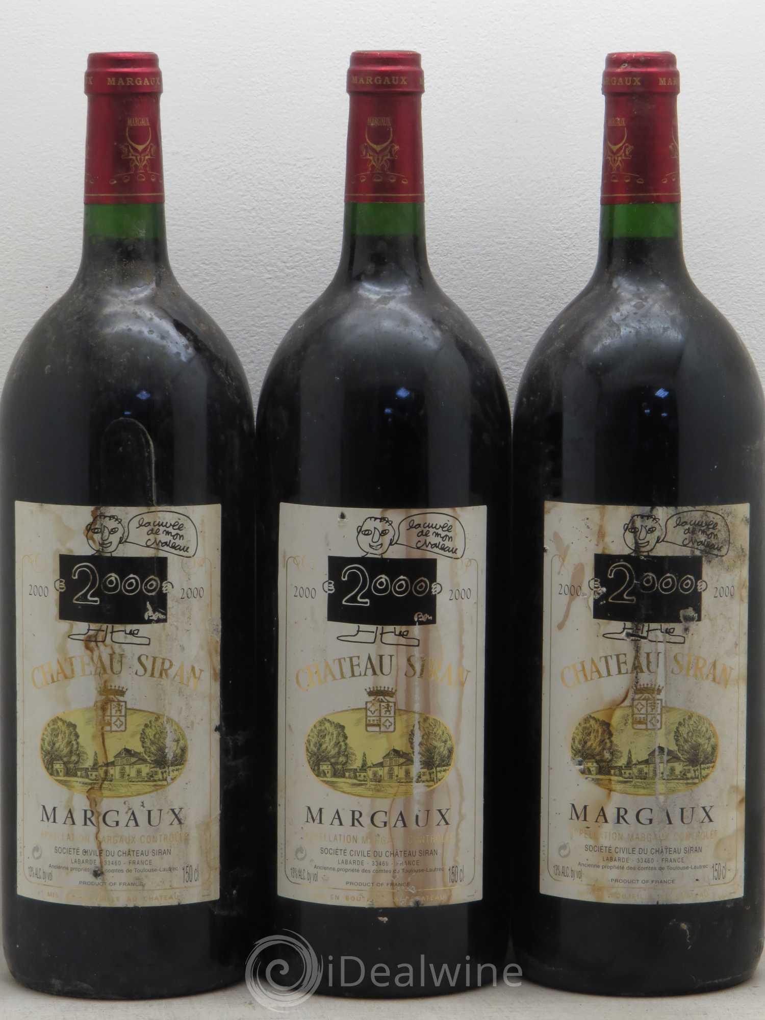 Château Siran 2000 - Lot de 3 magnums - 0