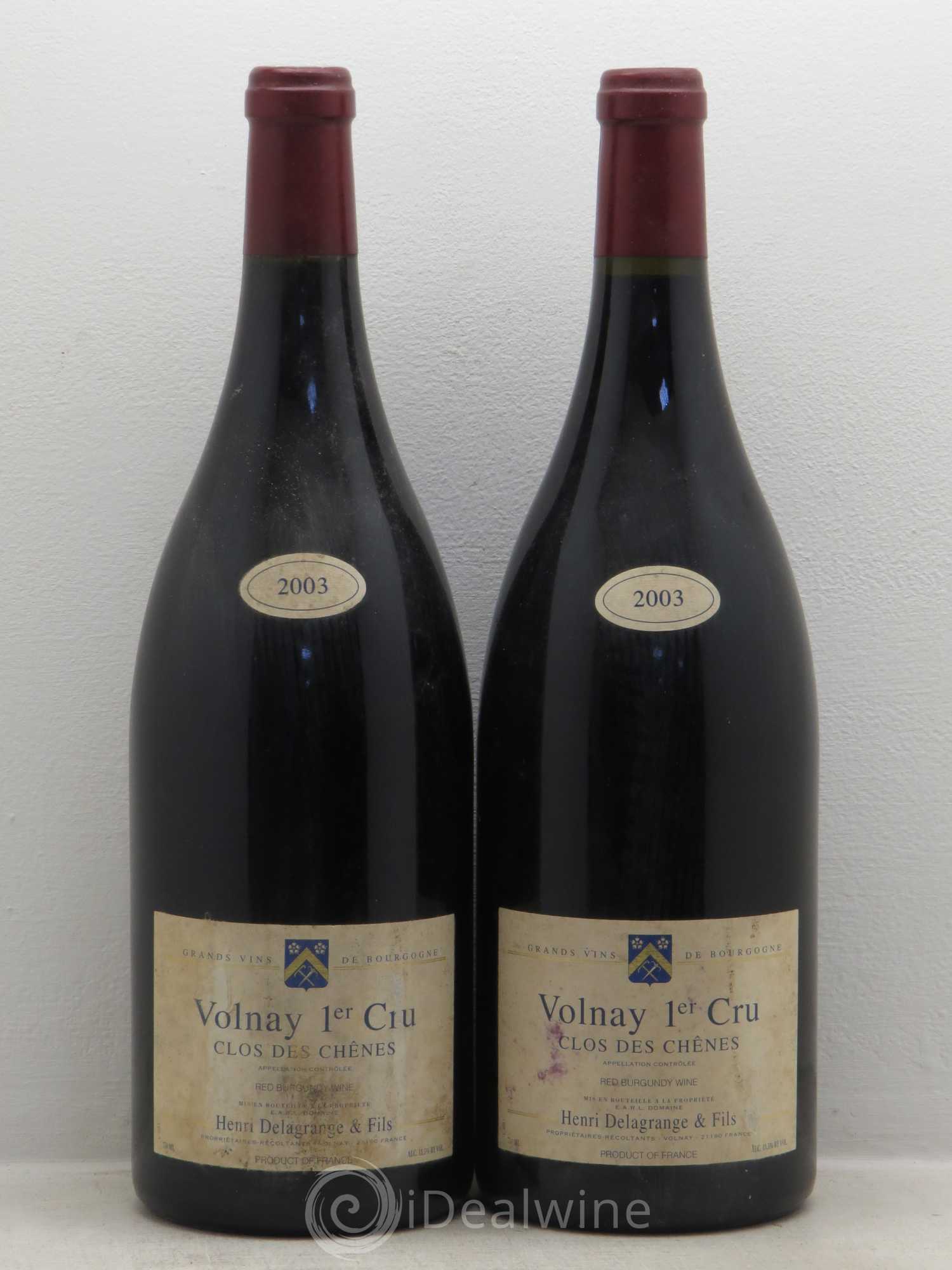 Volnay 1er Cru H.Delagrange 2003 - Posten von 2 Magnum - 0