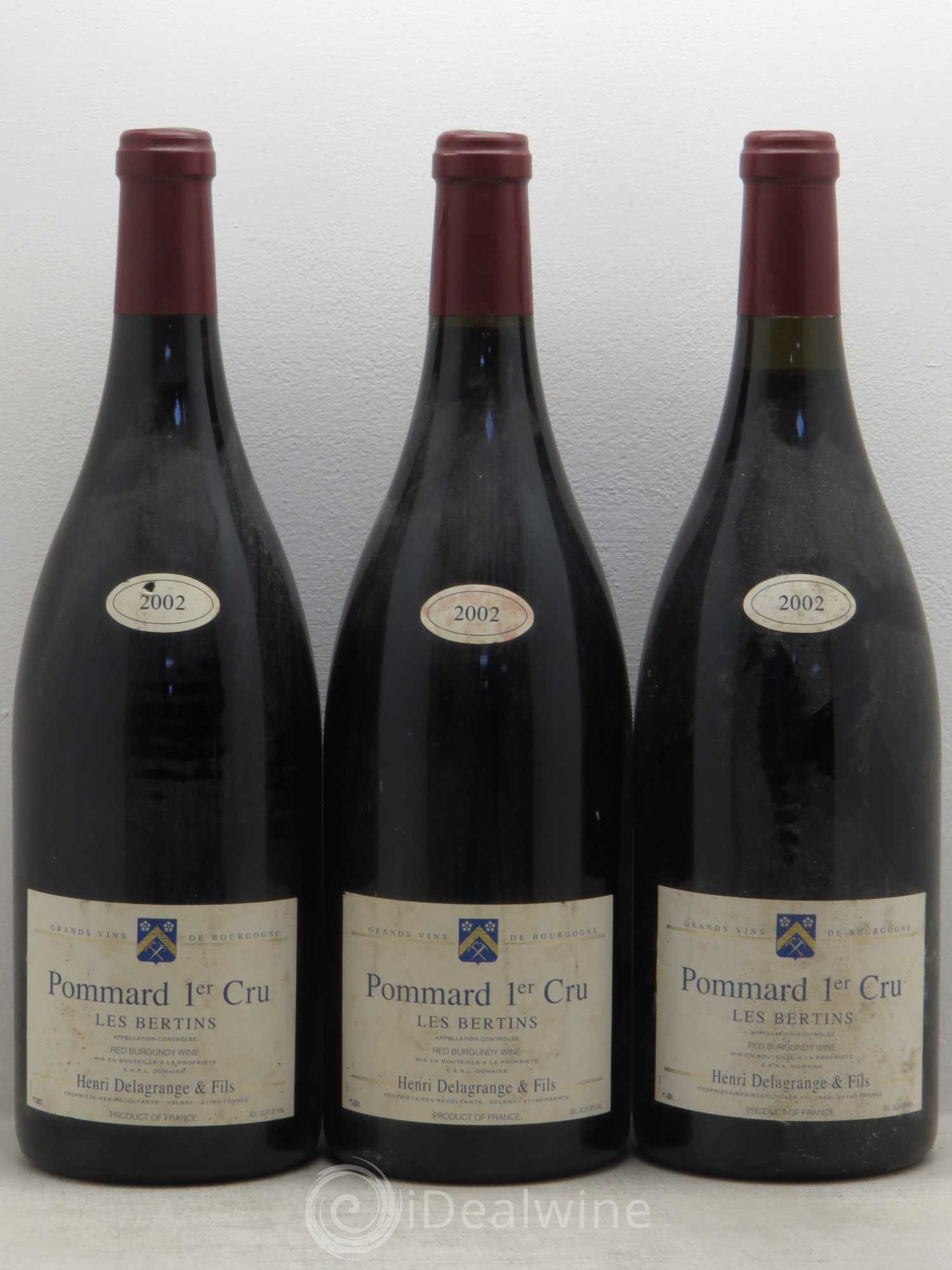Pommard 1er Cru H.delagrange 2002 - Lot de 3 magnums - 0
