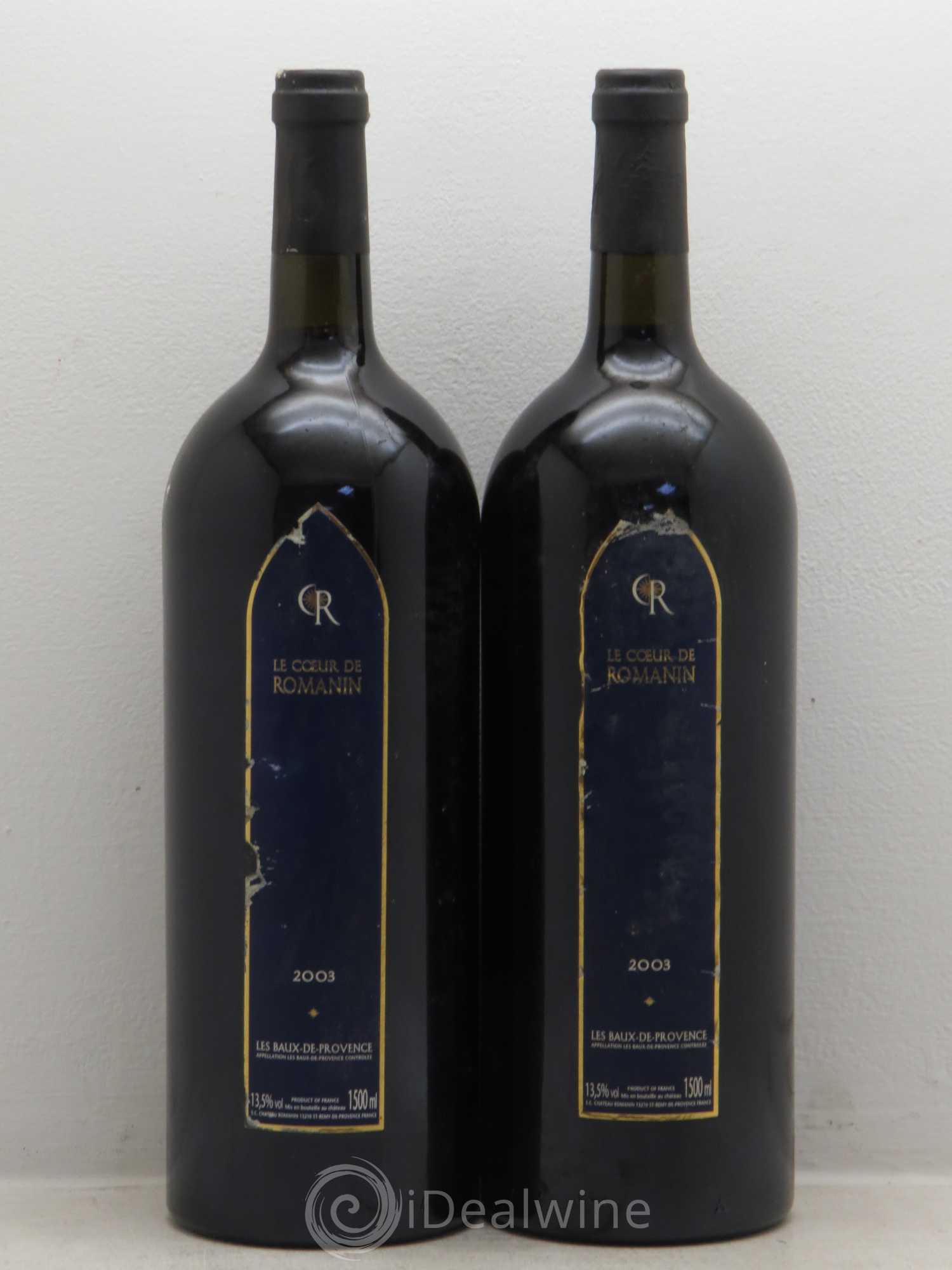 Côtes de Provence Baux de Provence Coeur de Romanin Château Romanin 2003 - Posten von 2 Magnum - 0