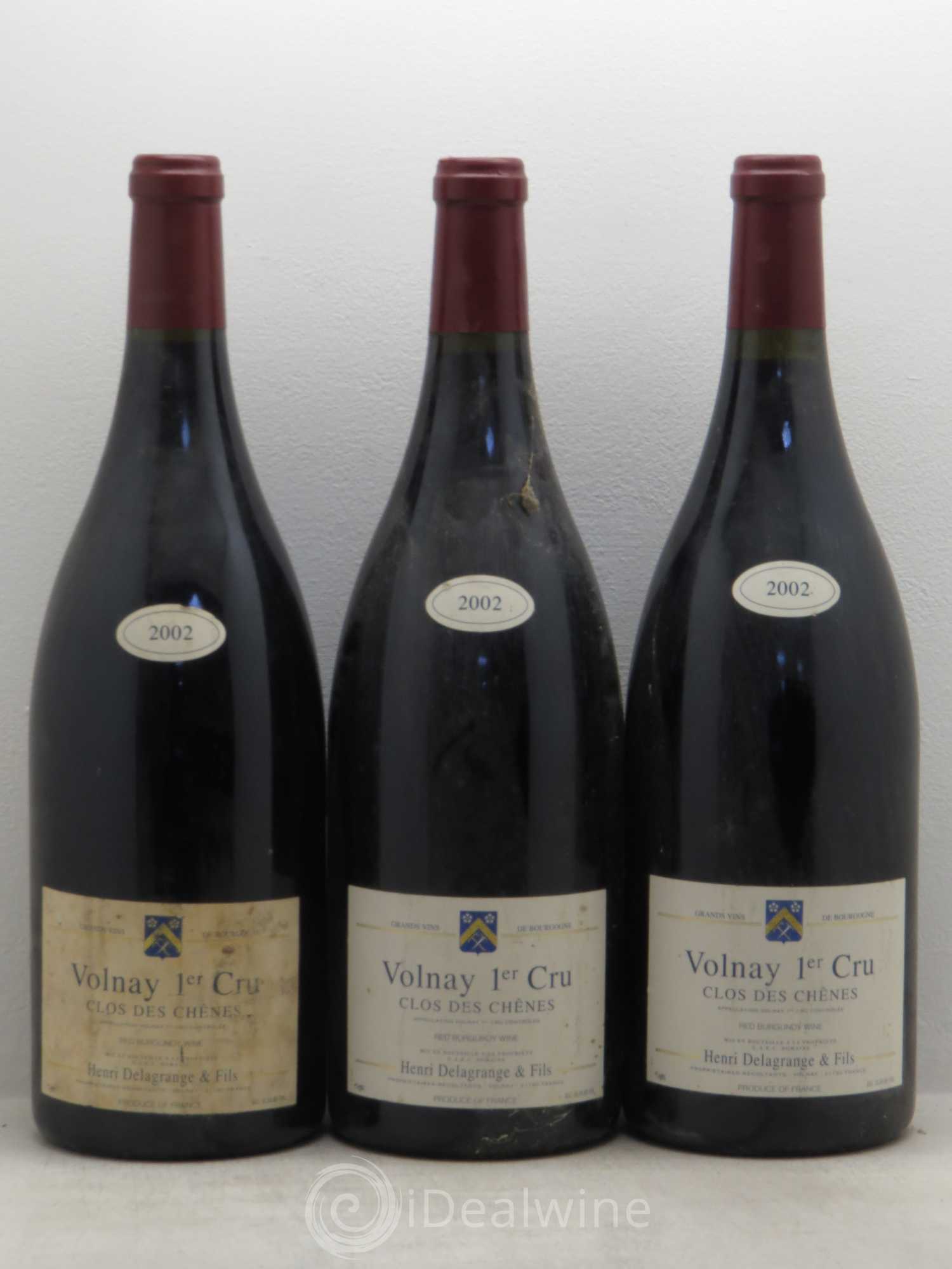 Volnay 1er Cru H.Delagrange (sans prix de réserve) 2002 - Posten von 3 Flaschen - 0