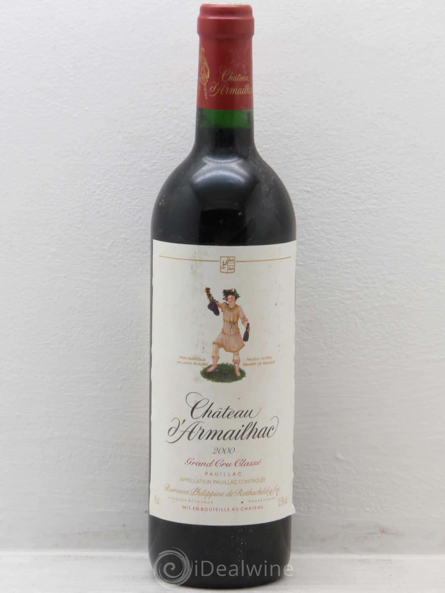 Château d' Armailhac - Mouton Baron(ne) Philippe 5ème Grand Cru Classé 2000 - Lot de 1 bouteille - 0