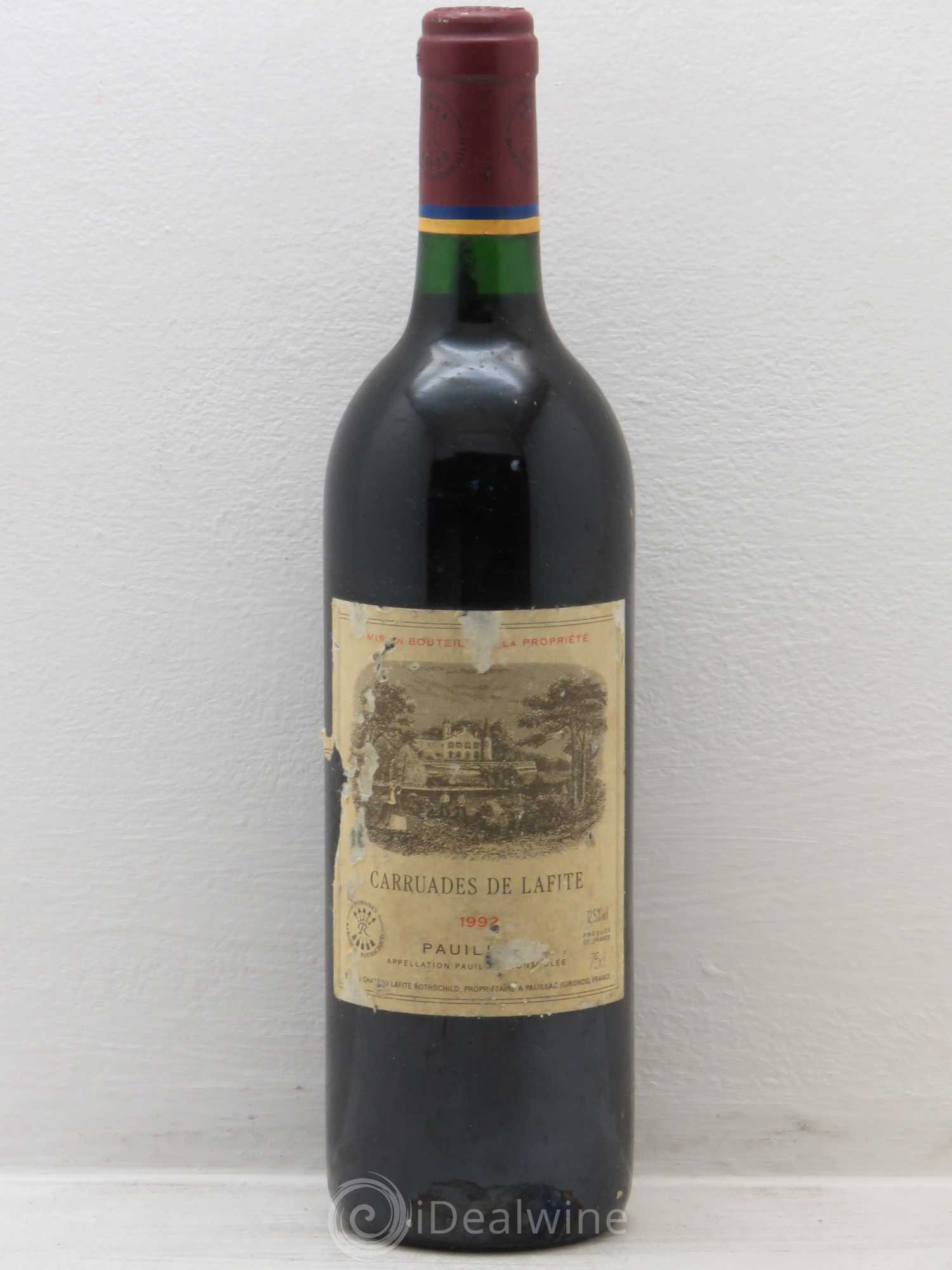 Carruades de Lafite Rothschild Second Vin 1992 - Lot de 1 bouteille - 0