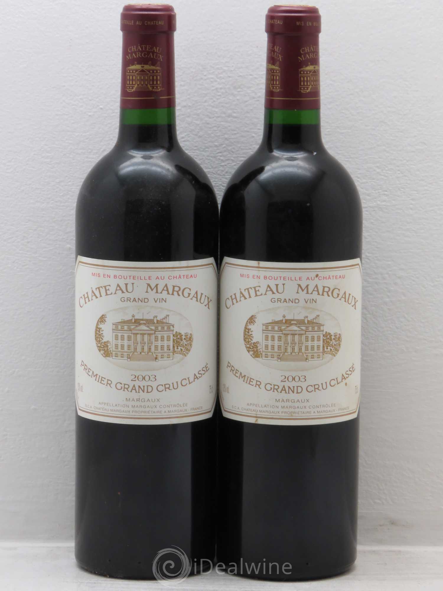 Château Margaux 1er Grand Cru Classé 2003 - Lot de 2 bouteilles - 0