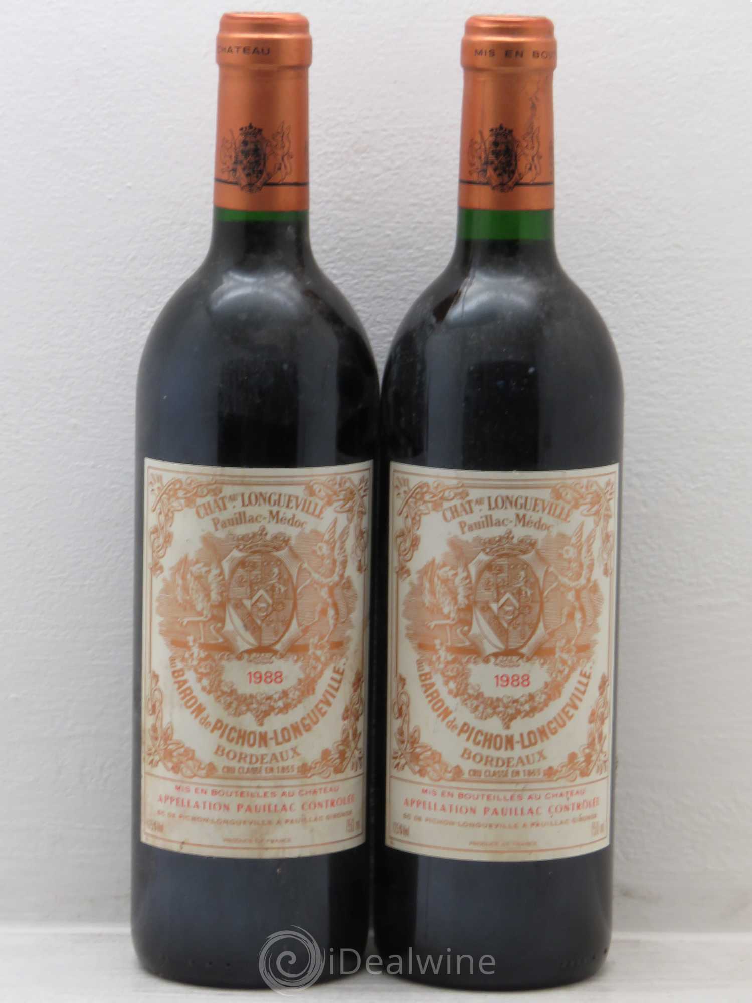 Pichon Longueville Baron 2ème Grand Cru Classé 1988 - Lot de 2 bouteilles - 0