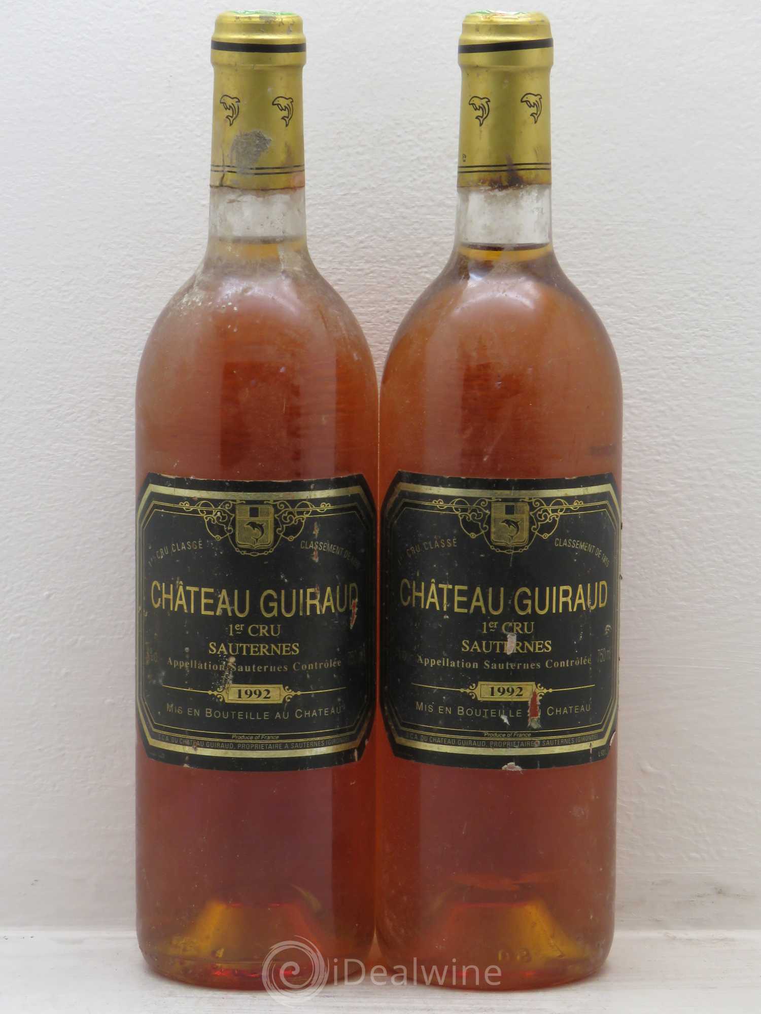Château Guiraud 1er Grand Cru Classé 1992 - Lotto di 2 bottiglie - 0