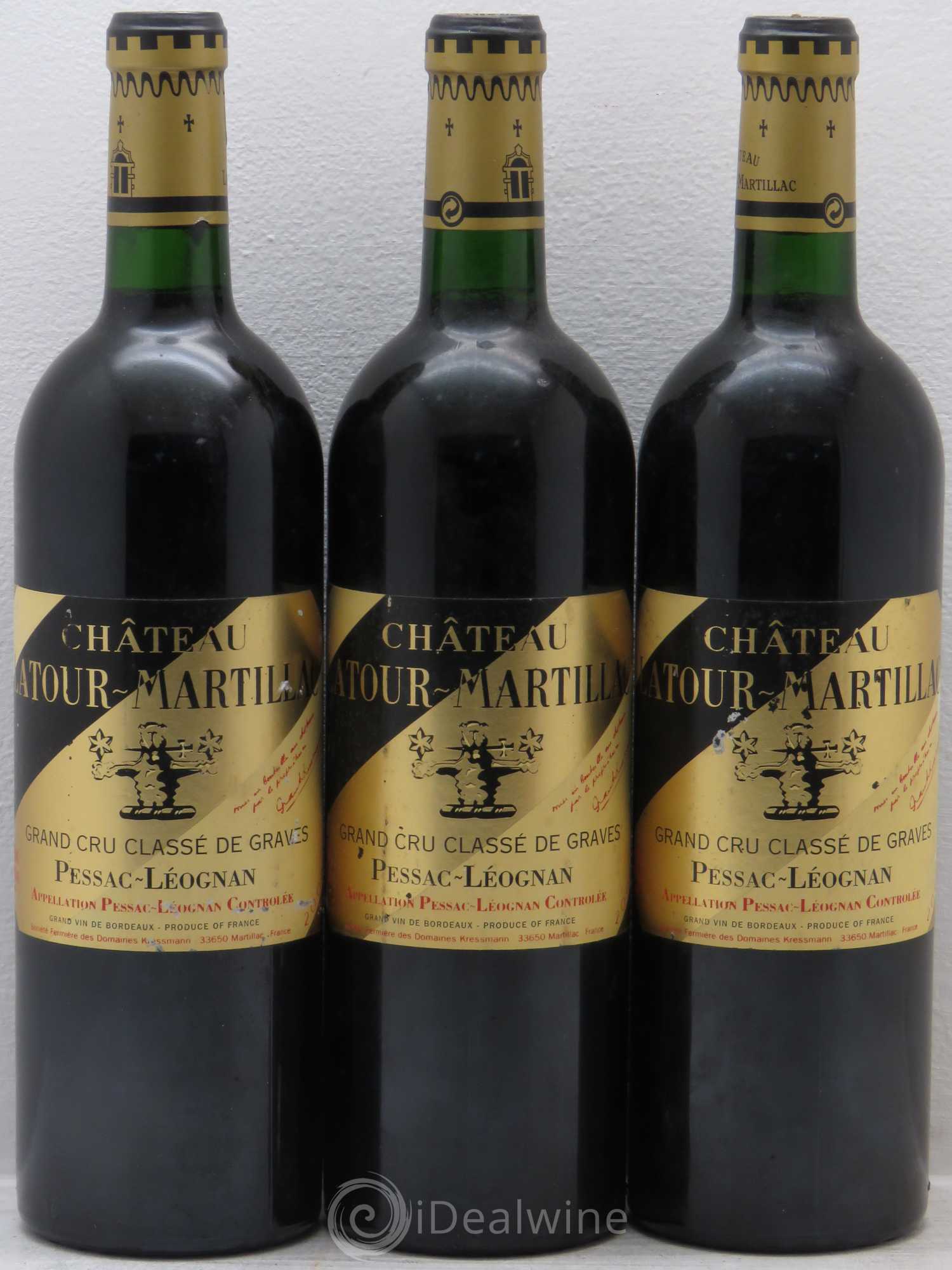 Château Latour-Martillac Cru Classé de Graves 2000 - Lot de 3 bouteilles - 0