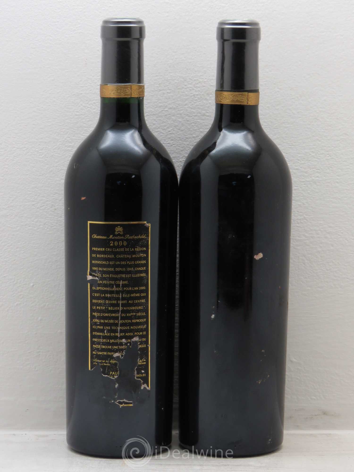 Château Mouton Rothschild 1er Grand Cru Classé 2000 - Lot de 2 bouteilles - 1