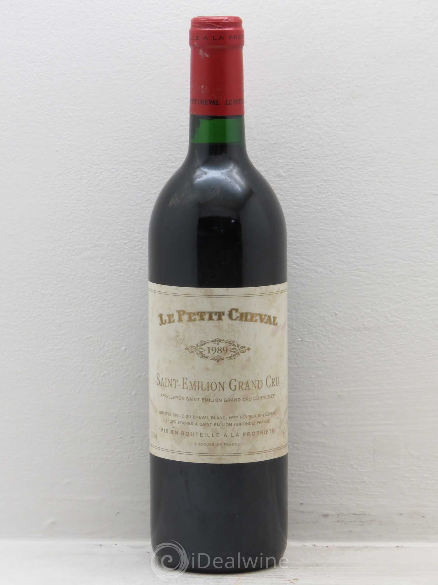 Le Petit Cheval Second Vin 1989 - Lot de 1 bouteille - 0