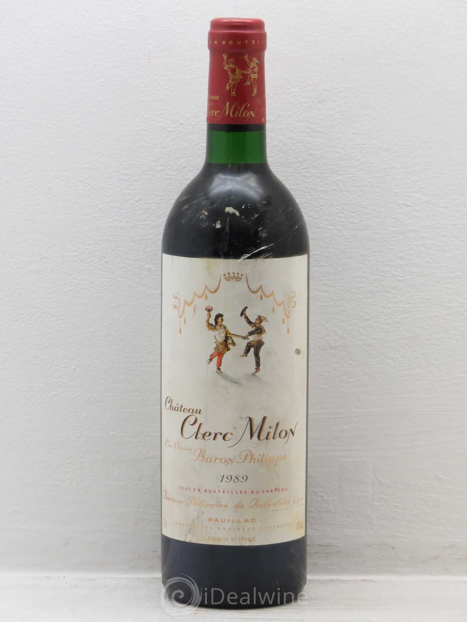 Château Clerc Milon 5ème Grand Cru Classé 1989 - Lot de 1 bouteille - 0