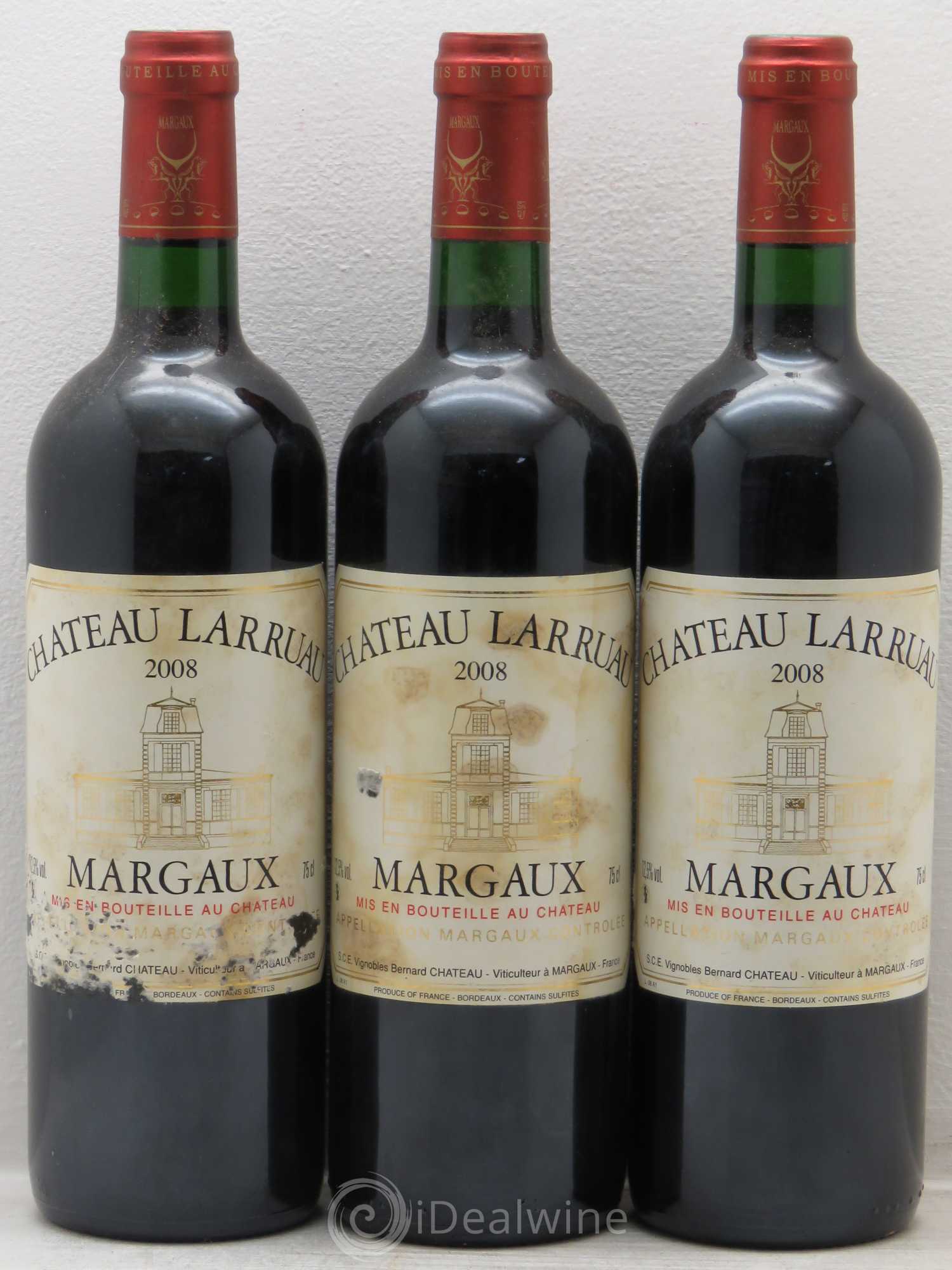 Château Larruau 2008 - Lot de 3 bouteilles - 0