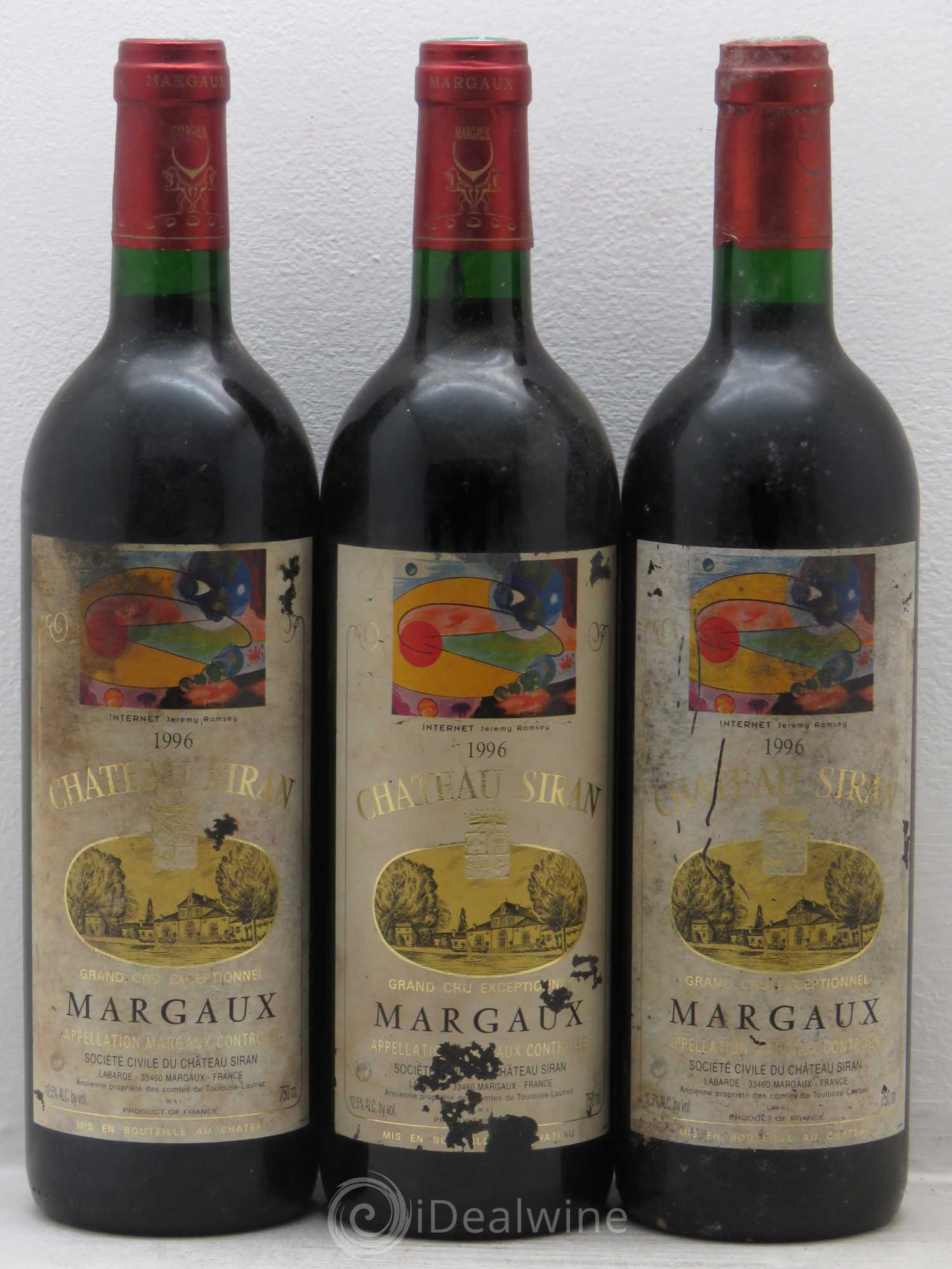 Château Siran 1996 - Lot de 3 bouteilles - 0