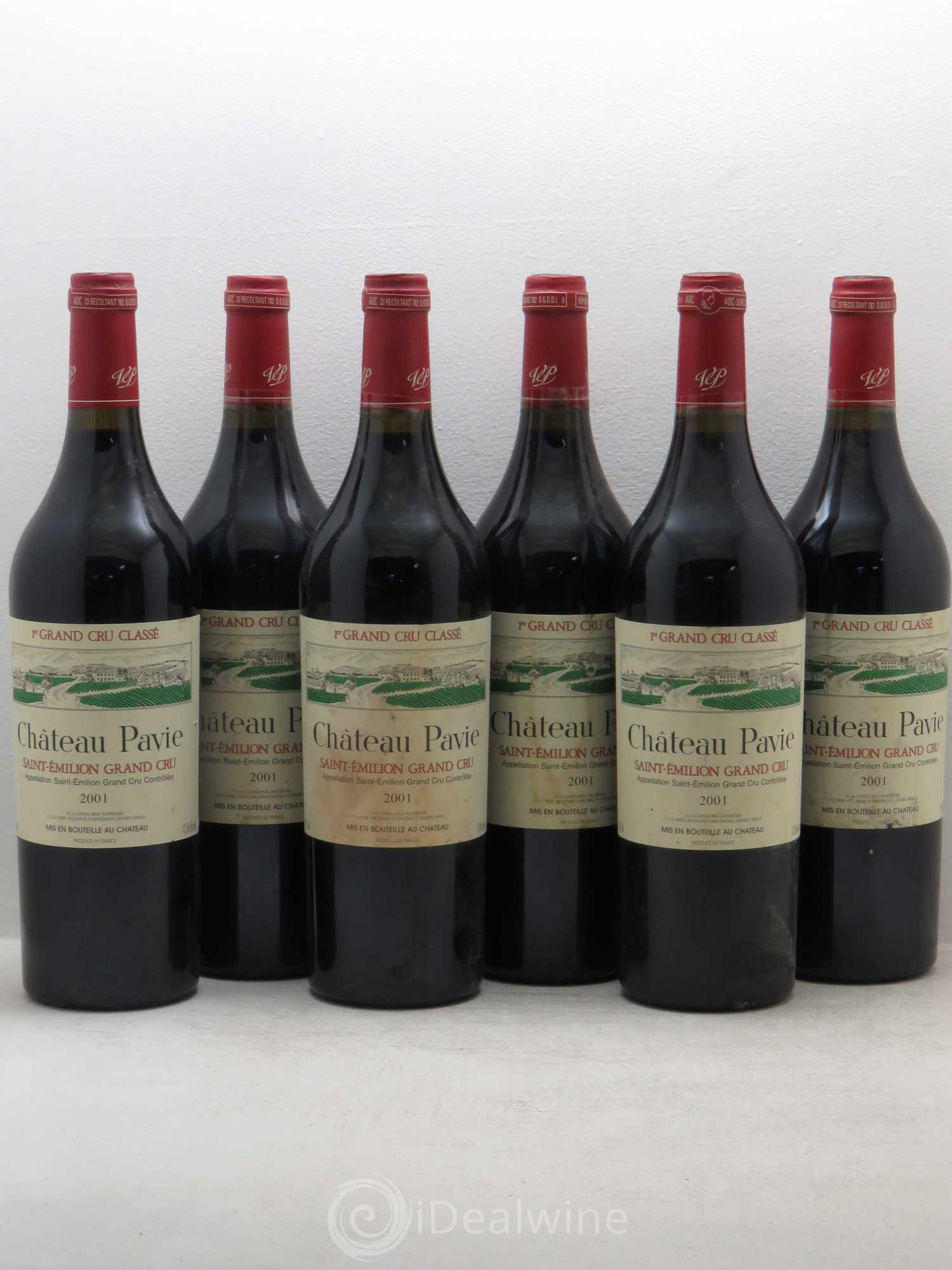 Château Pavie 1er Grand Cru Classé A 2001 - Lot de 6 bouteilles - 0