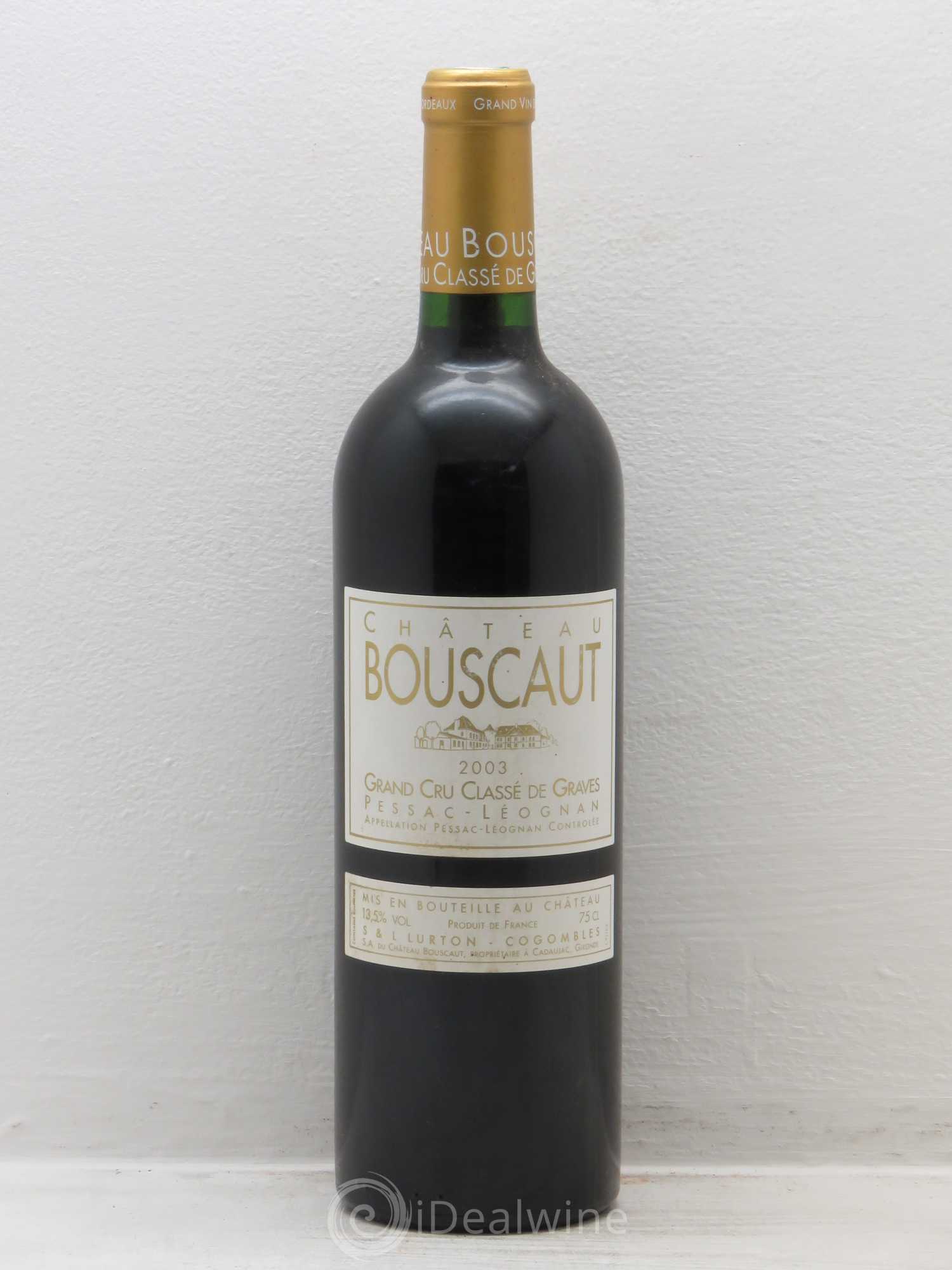 Château Bouscaut Cru Classé de Graves 2003 - Lot de 1 bouteille - 0