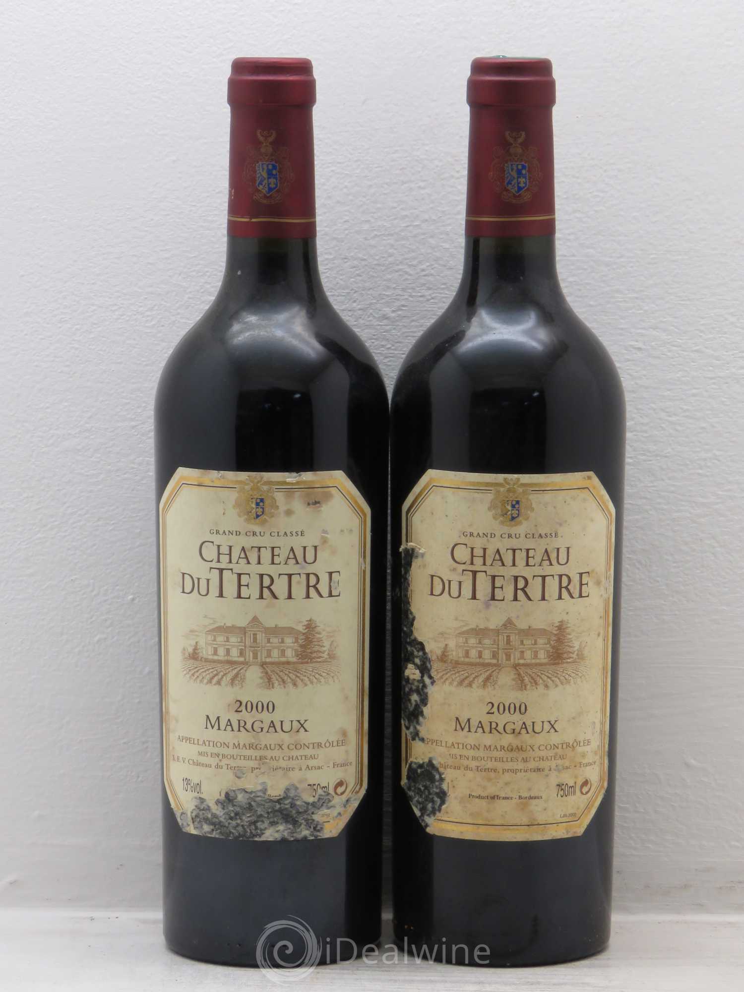 Château du Tertre 5ème Grand Cru Classé 2000 - Lot de 2 bouteilles - 0