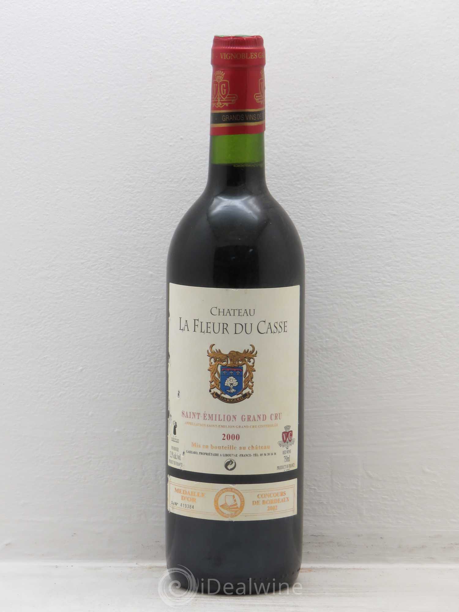 Saint-Émilion Château Fleur du Casse 2000 - Posten von 1 Flasche - 0