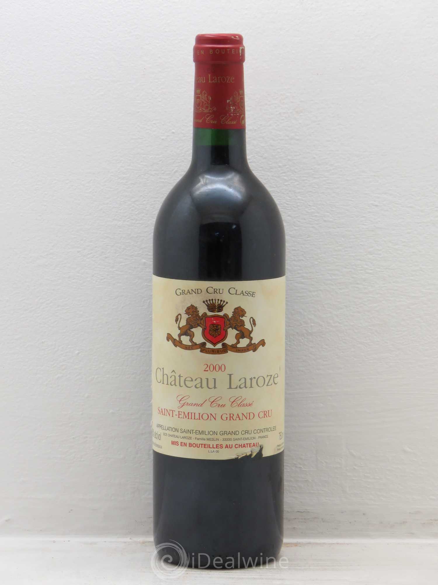 Château Laroze Grand Cru Classé 2000 - Lot de 1 bouteille - 0